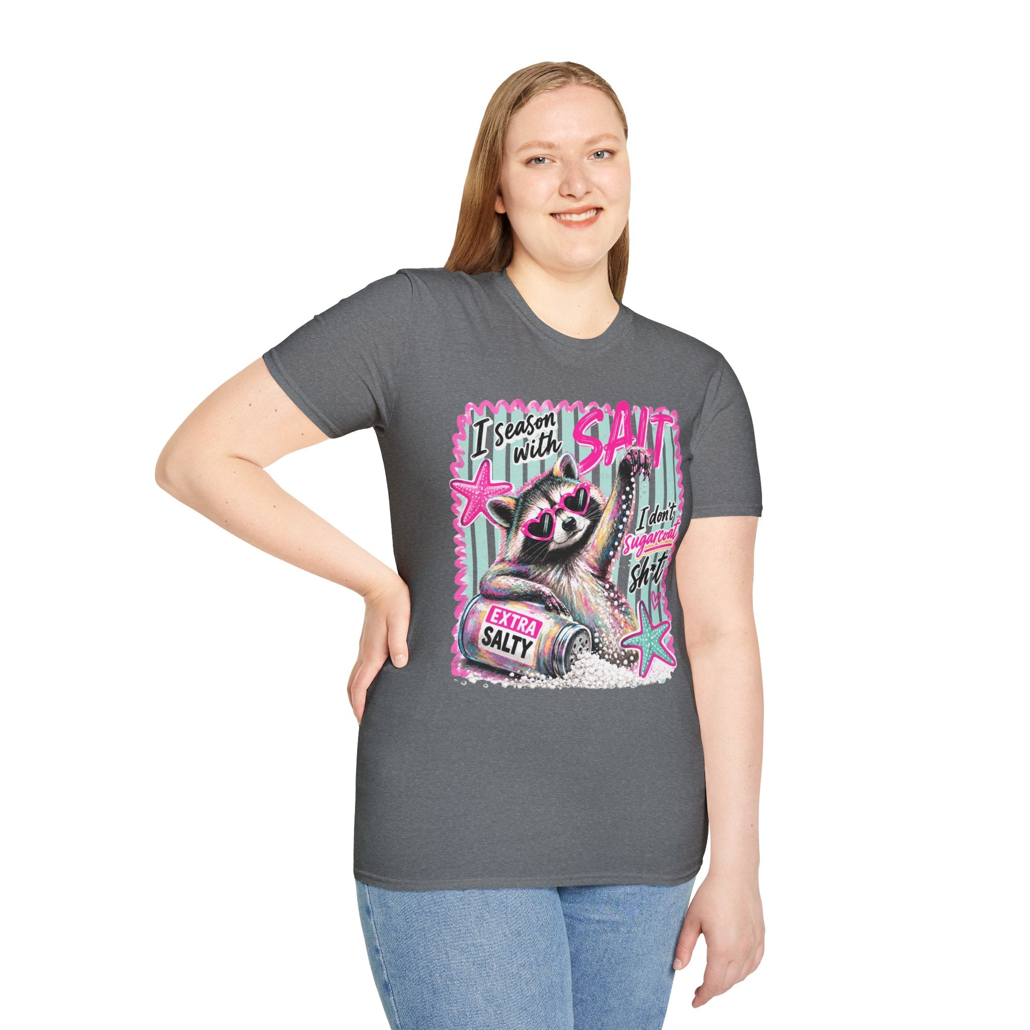 Extra Salty Raccoon T-Shirt — Funny Cute Sarcastic Graphic Tee