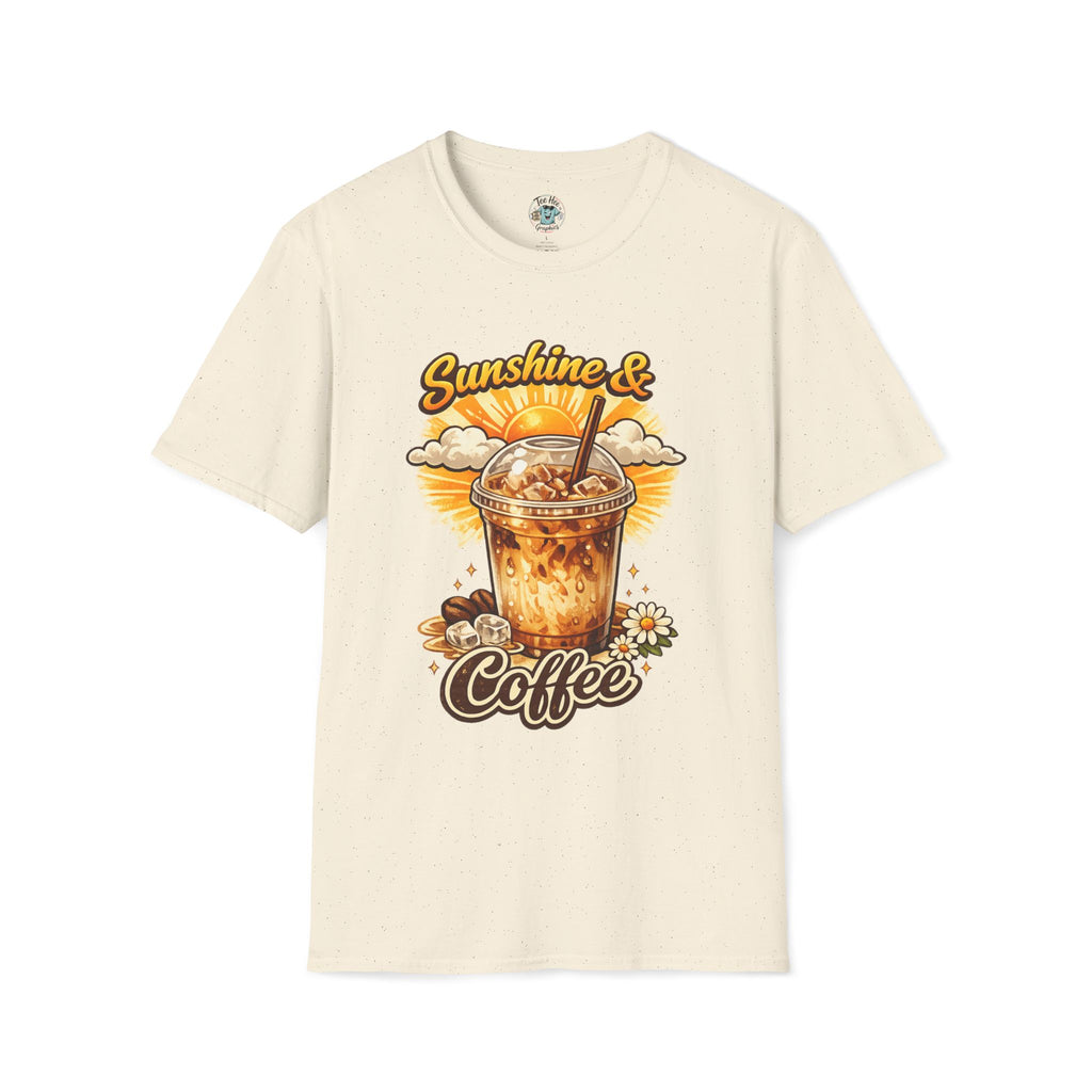 Sunshine & Iced Coffee T-Shirt — Summer Cafe Vibes Tee