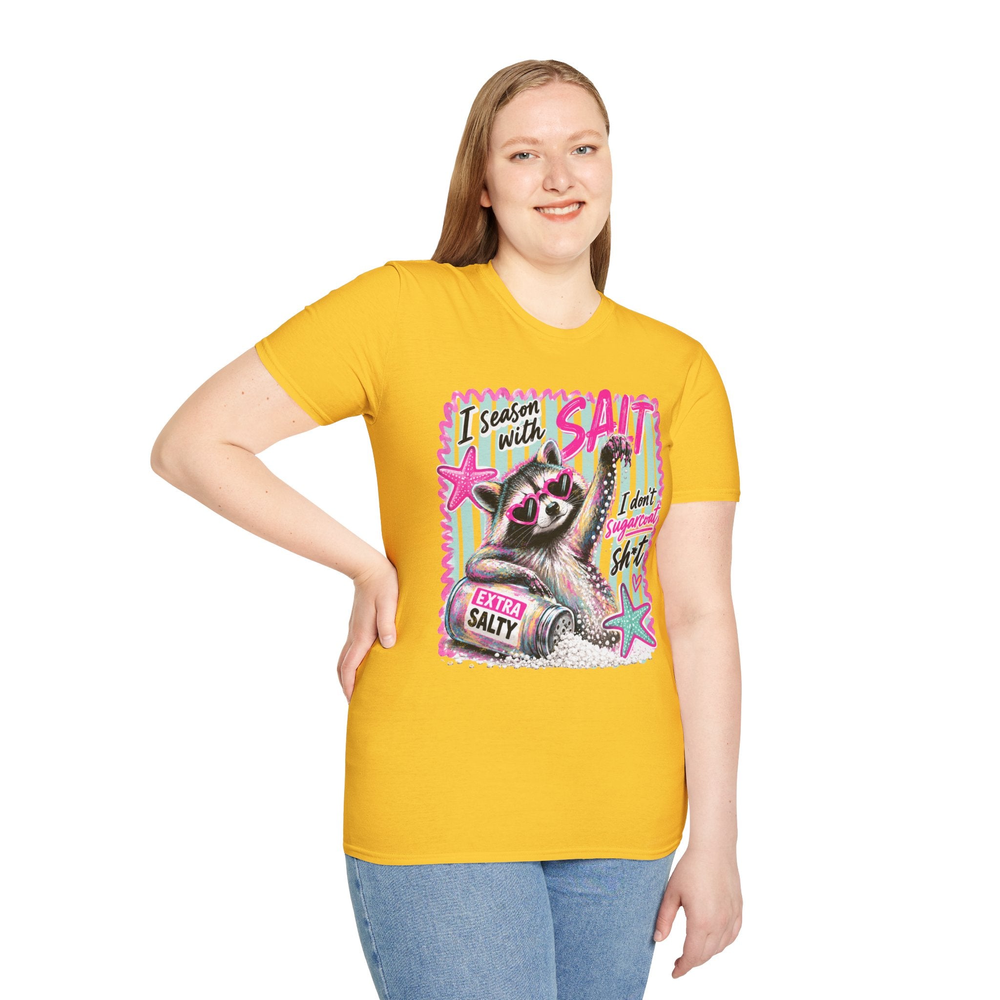 Extra Salty Raccoon T-Shirt — Funny Cute Sarcastic Graphic Tee