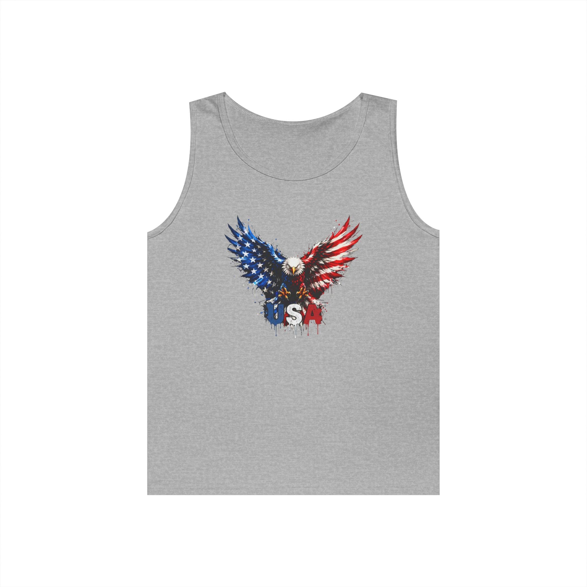 Patriotic USA Eagle Tank Top — Red, White & Blue American Flag Design