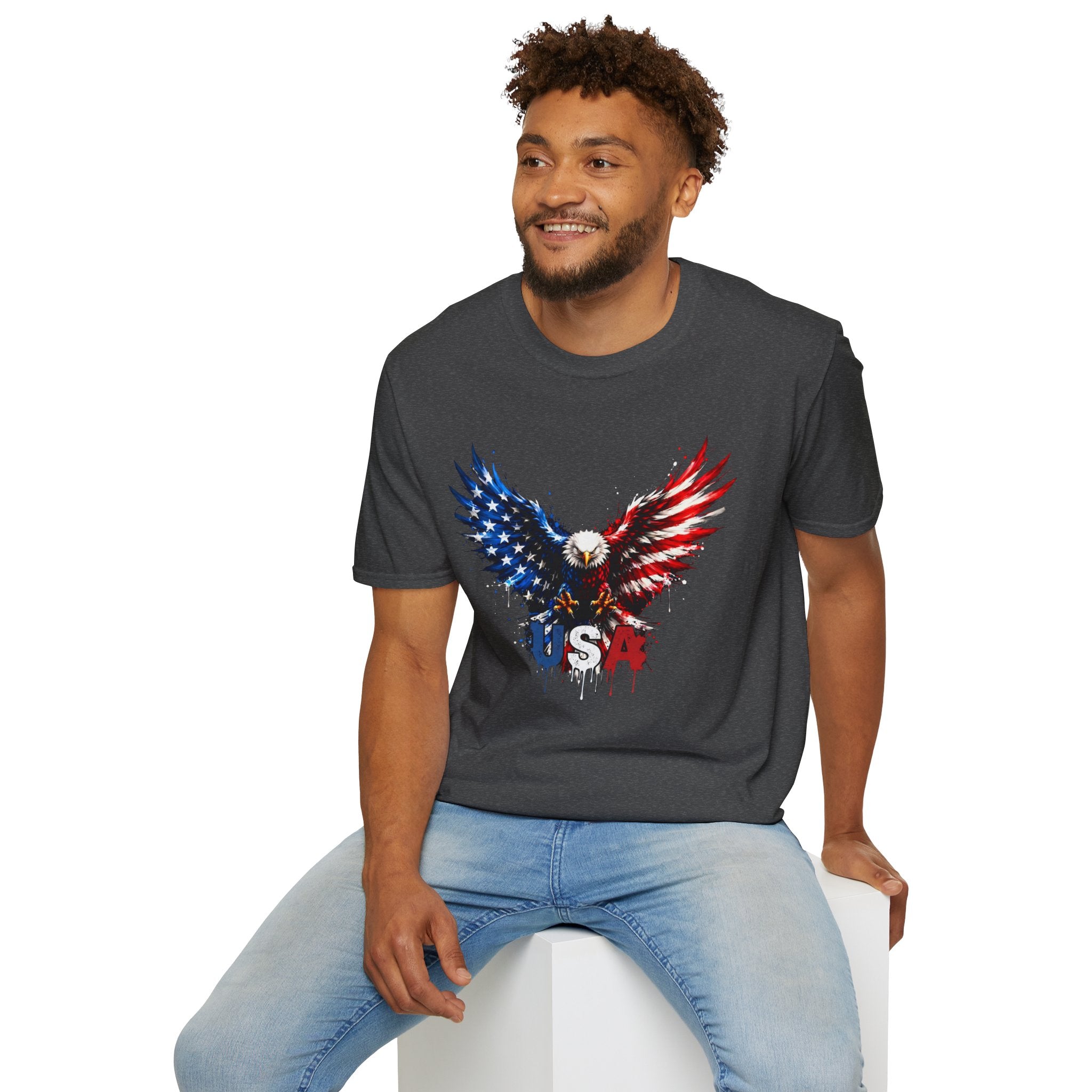Patriotic Eagle T-Shirt — USA Red White & Blue Tee