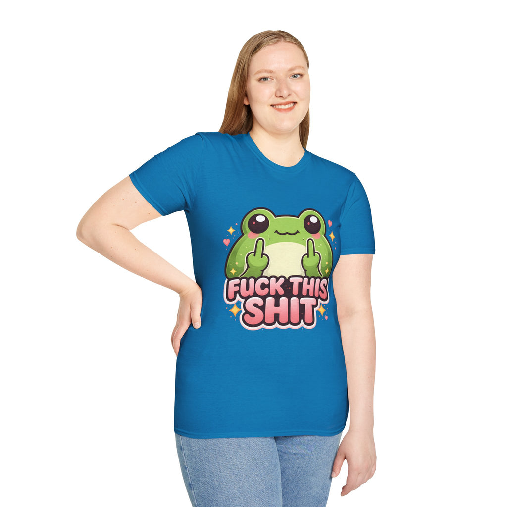 Fuck This Shit Cute Frog T-Shirt — Funny Frog Graphic Tee
