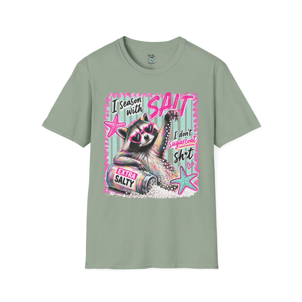 Extra Salty Raccoon T-Shirt — Funny Cute Sarcastic Graphic Tee