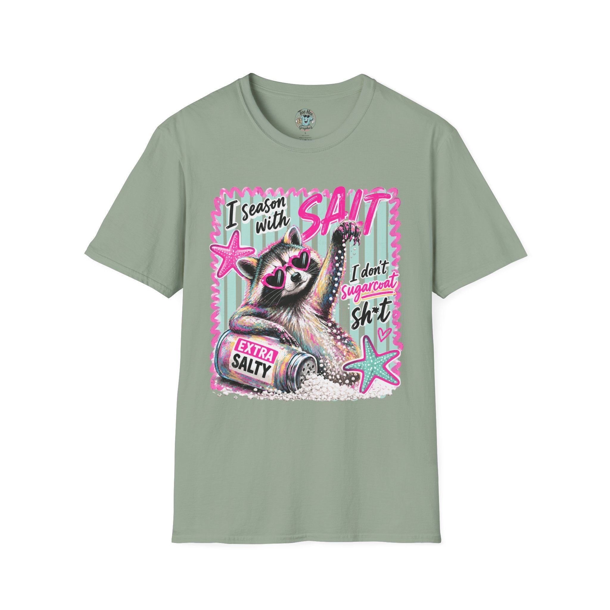 Extra Salty Raccoon T-Shirt — Funny Cute Sarcastic Graphic Tee