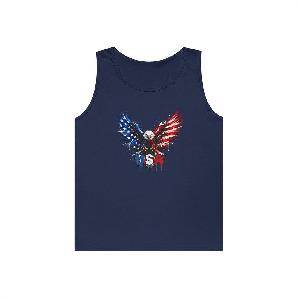 Patriotic USA Eagle Tank Top — Red, White & Blue American Flag Design