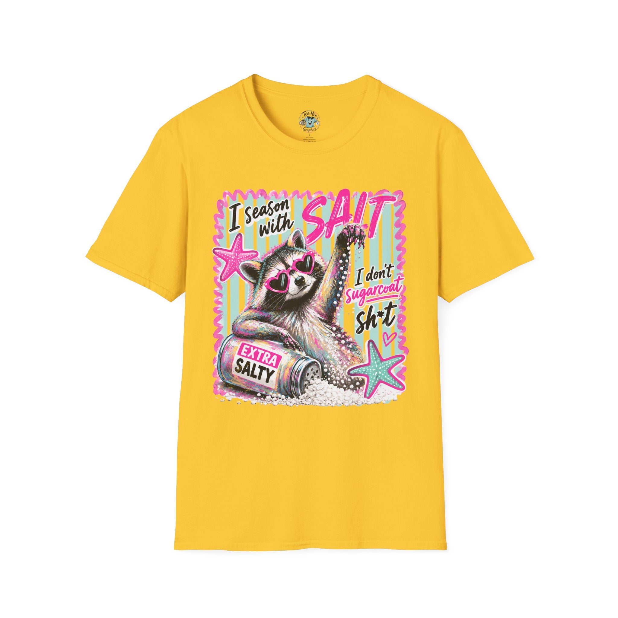 Extra Salty Raccoon T-Shirt — Funny Cute Sarcastic Graphic Tee