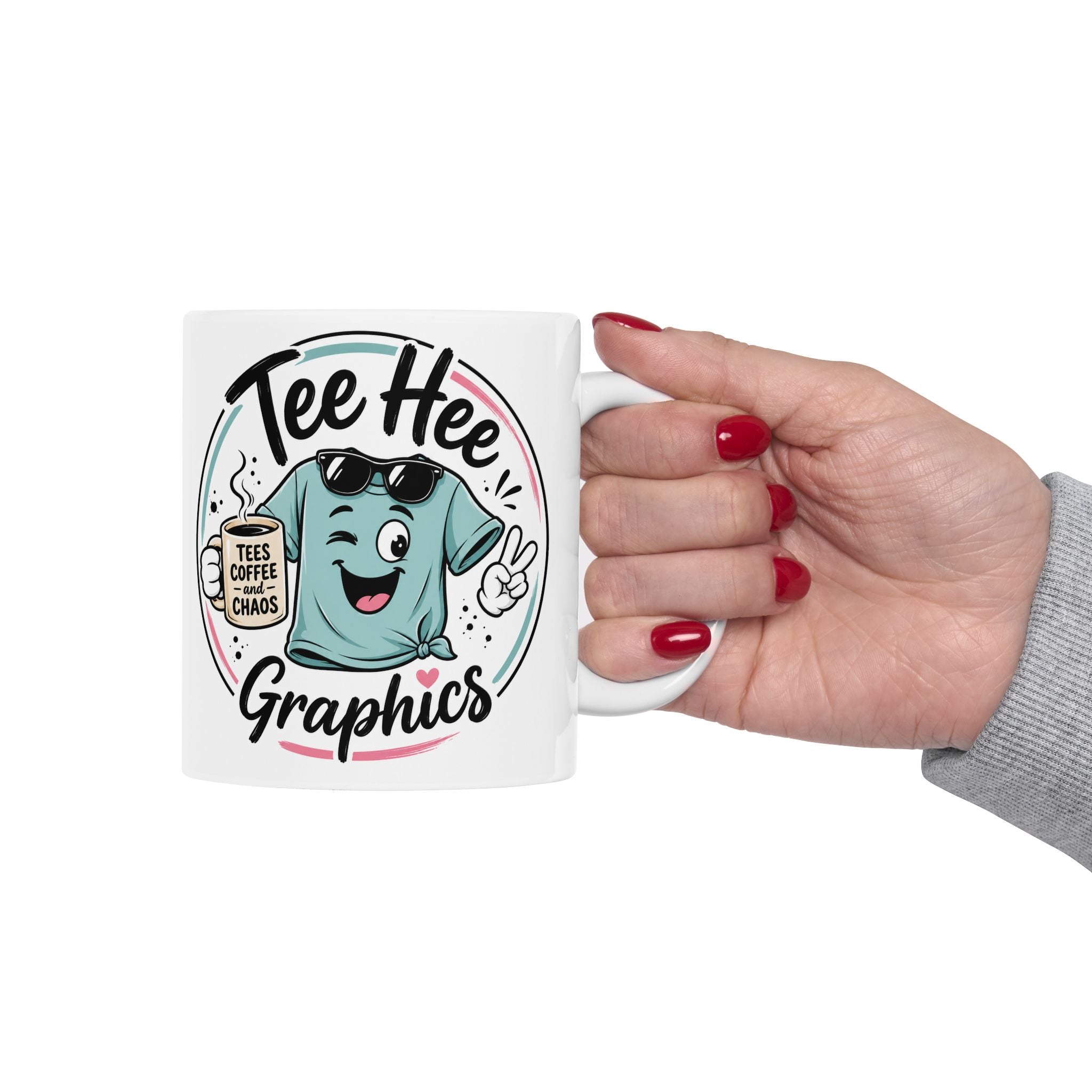 Tee Hee Graphics Ceramic Coffee Mug | Cute Coffee Lover Gift