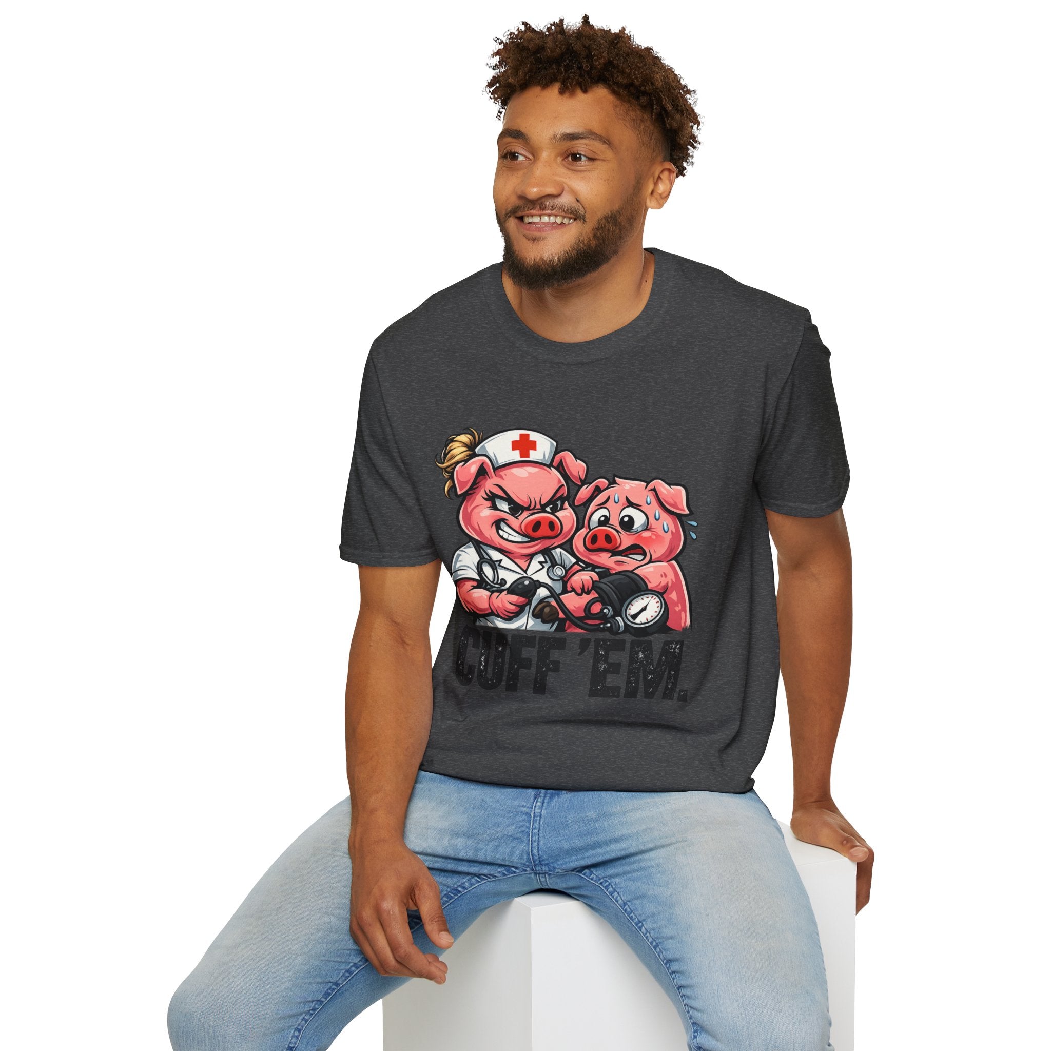 Cuff 'Em' Nurse Pig Graphic Tee