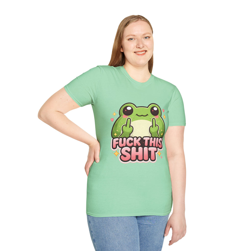 Fuck This Shit Cute Frog T-Shirt — Funny Frog Graphic Tee