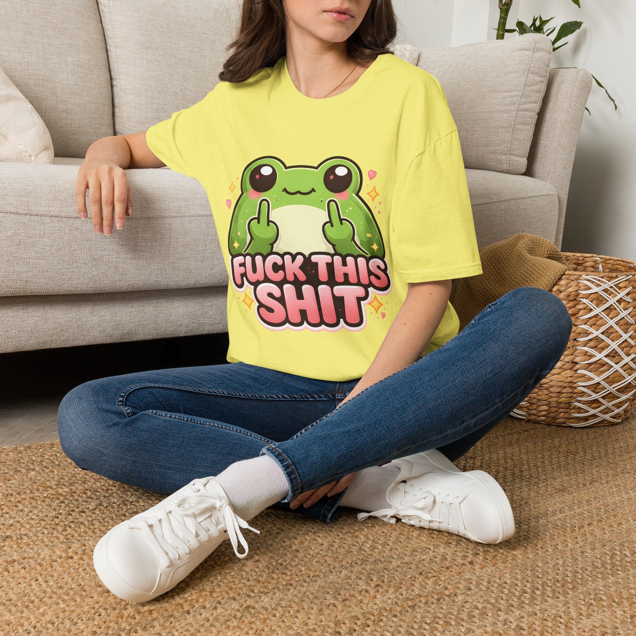 Fuck This Shit Cute Frog T-Shirt — Funny Frog Graphic Tee