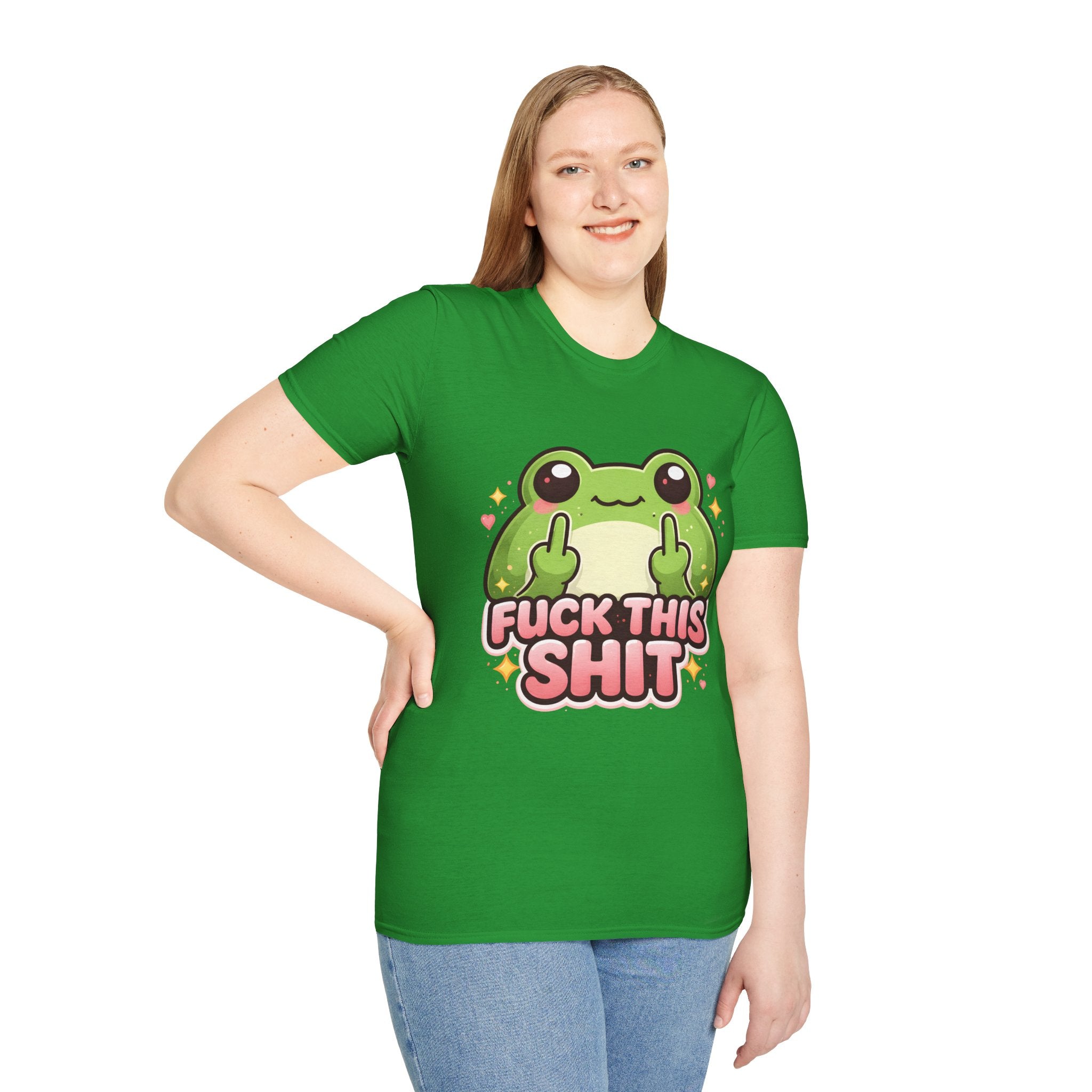 Fuck This Shit Cute Frog T-Shirt — Funny Frog Graphic Tee