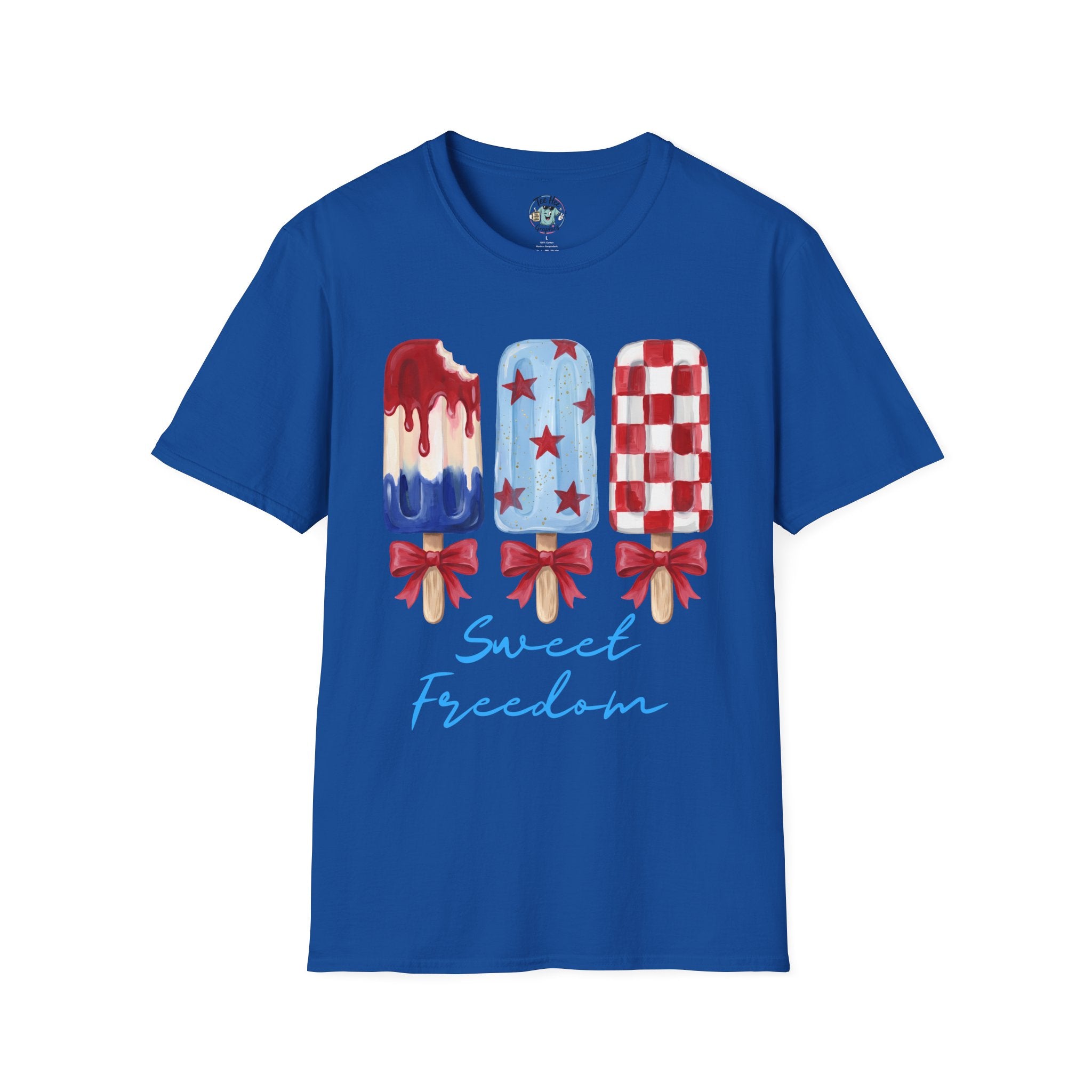 Sweet Freedom Popsicle T-Shirt — Red, White & Blue Stars
