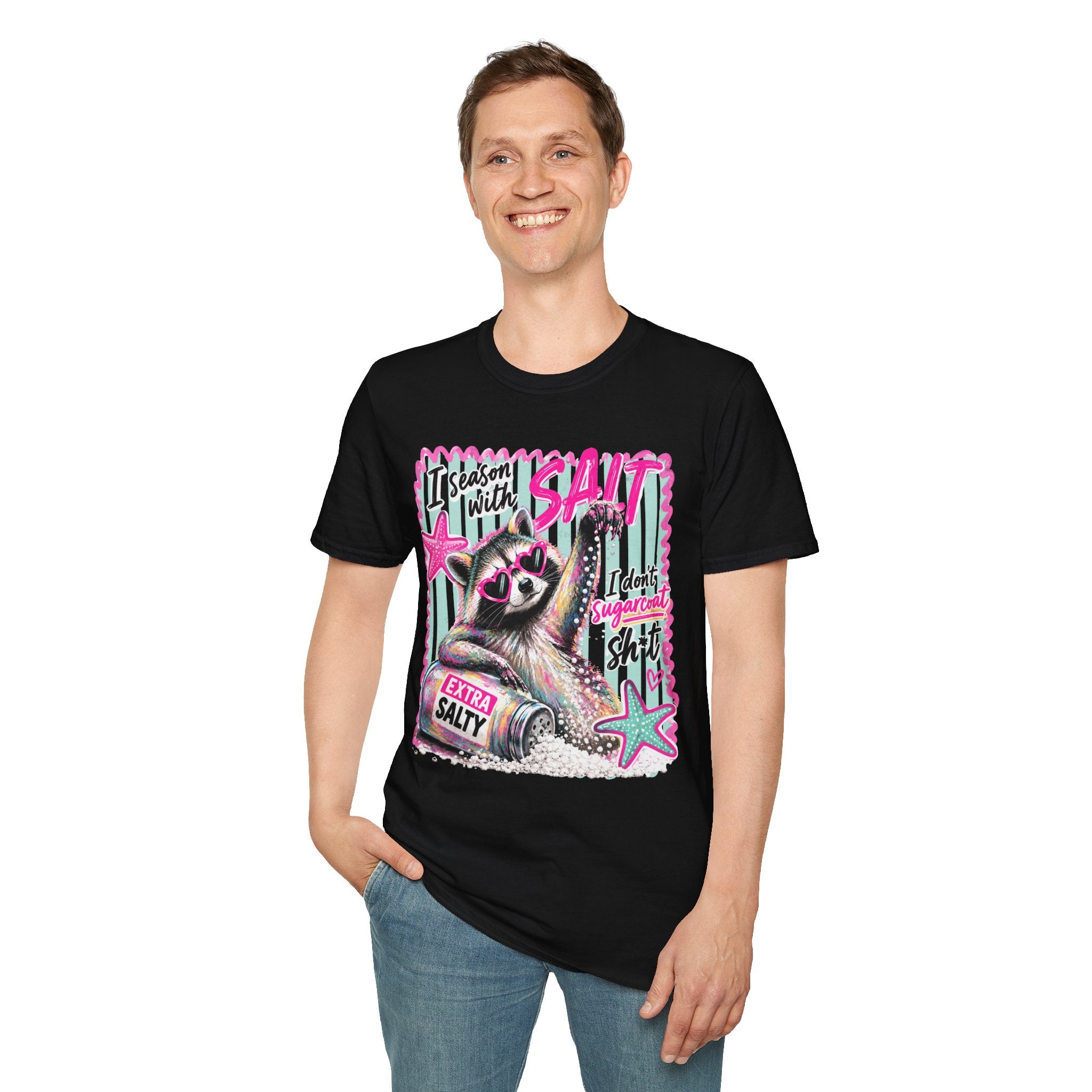 Extra Salty Raccoon T-Shirt — Funny Cute Sarcastic Graphic Tee