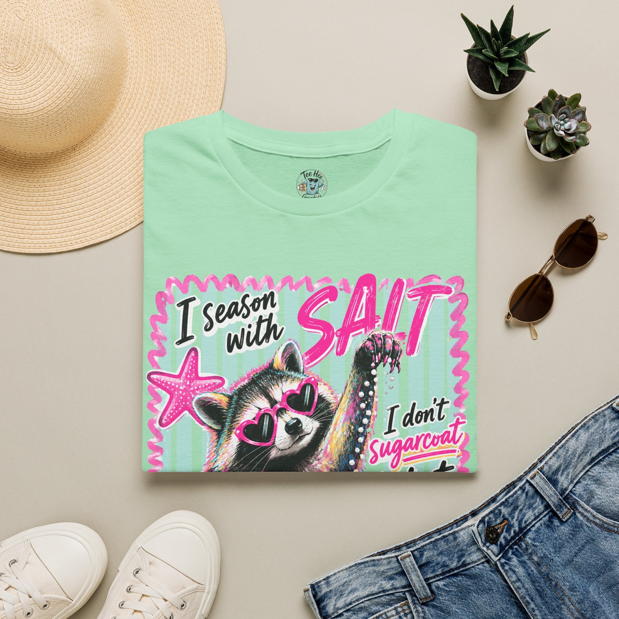 Extra Salty Raccoon T-Shirt — Funny Cute Sarcastic Graphic Tee