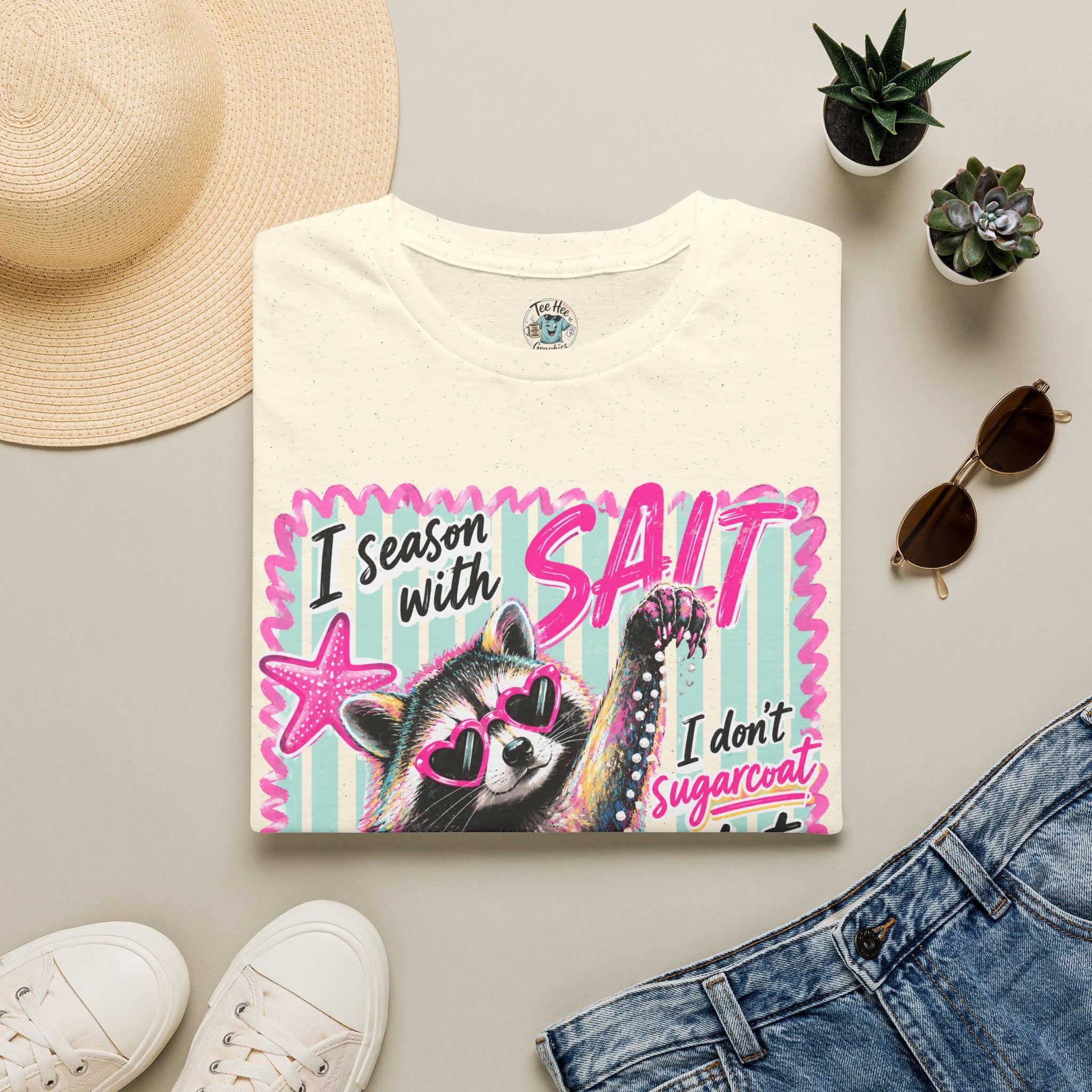 Extra Salty Raccoon T-Shirt — Funny Cute Sarcastic Graphic Tee