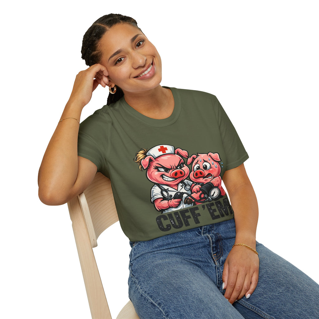 Cuff 'Em' Nurse Pig Graphic Tee