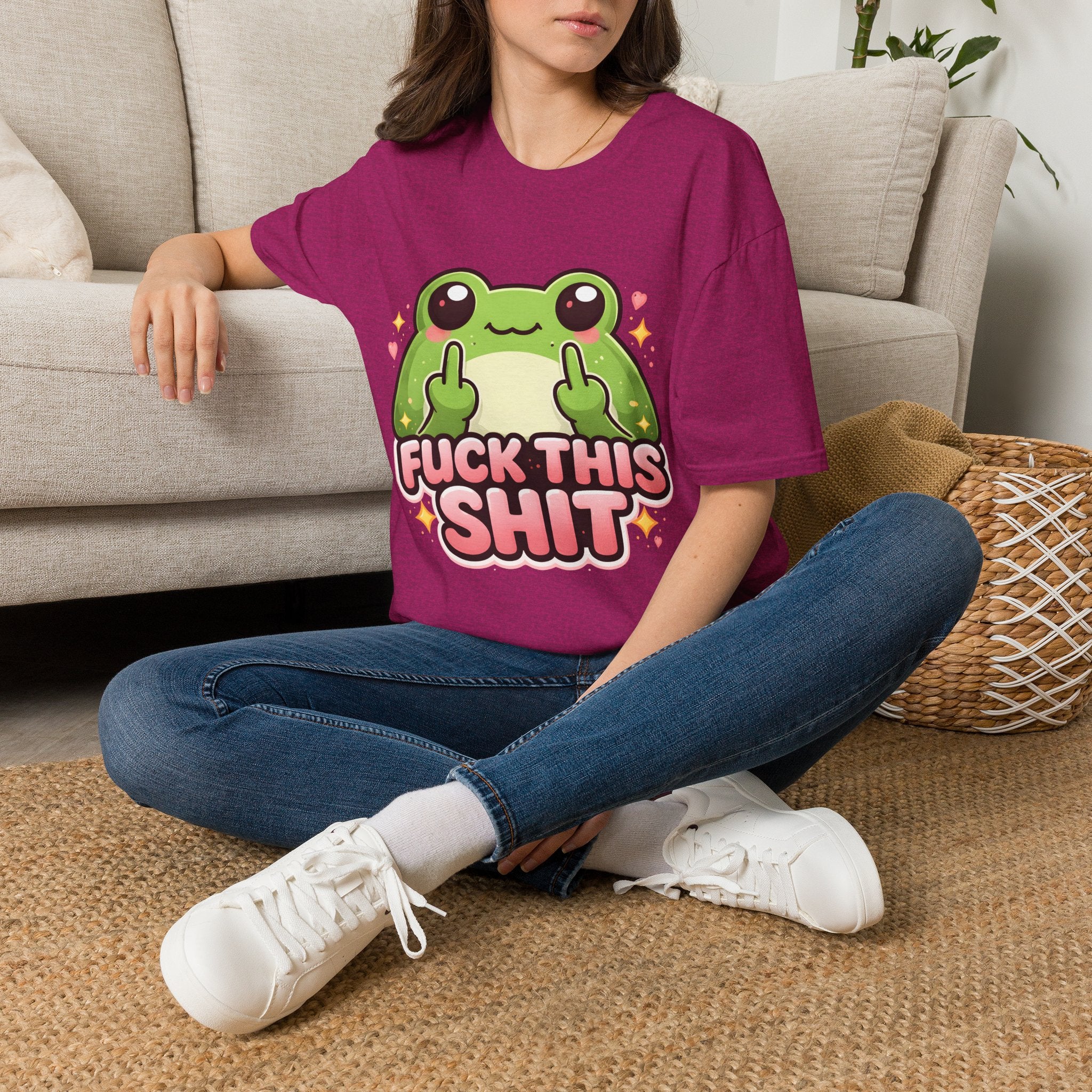 Fuck This Shit Cute Frog T-Shirt — Funny Frog Graphic Tee