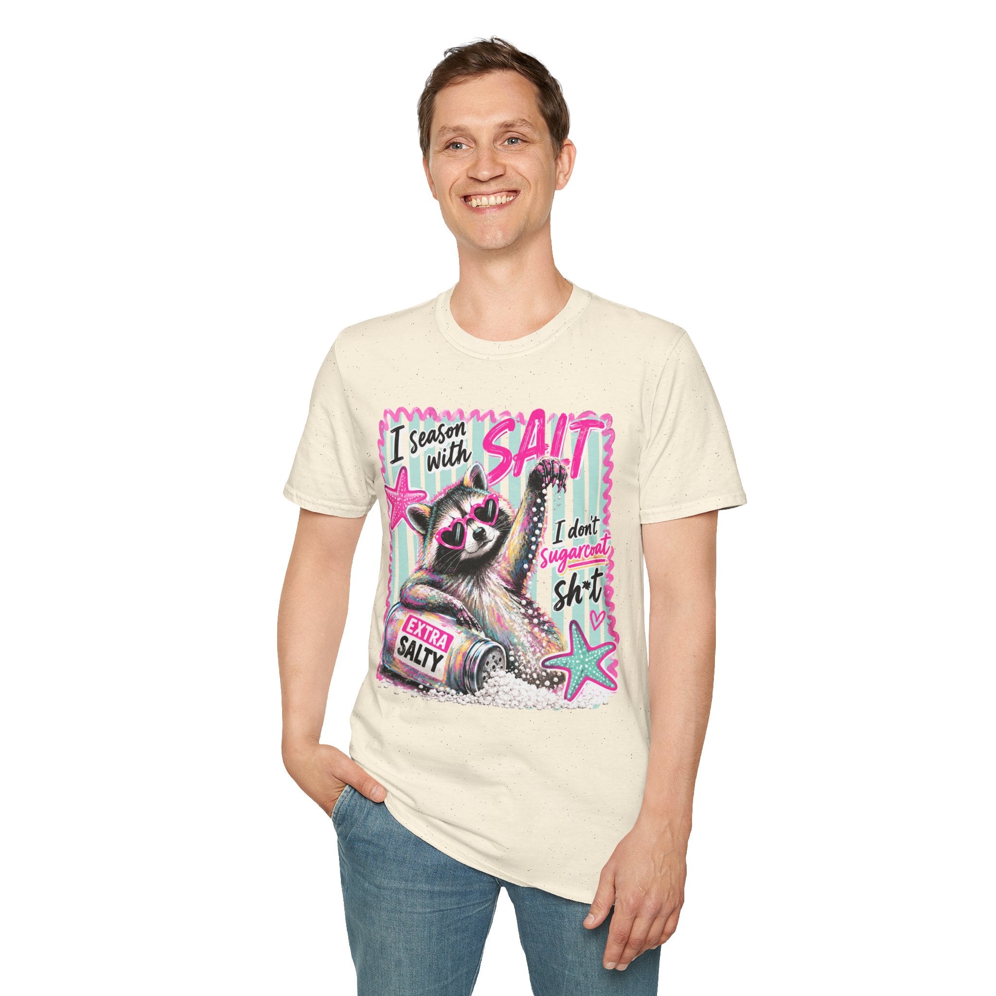 Extra Salty Raccoon T-Shirt — Funny Cute Sarcastic Graphic Tee