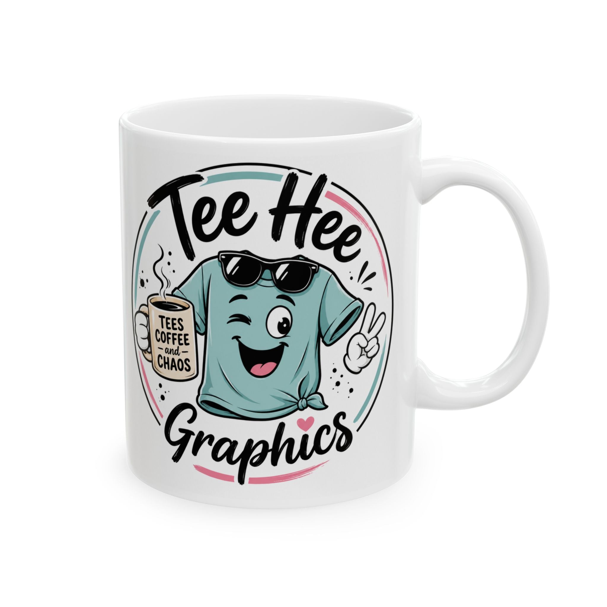 Tee Hee Graphics Ceramic Coffee Mug | Cute Coffee Lover Gift