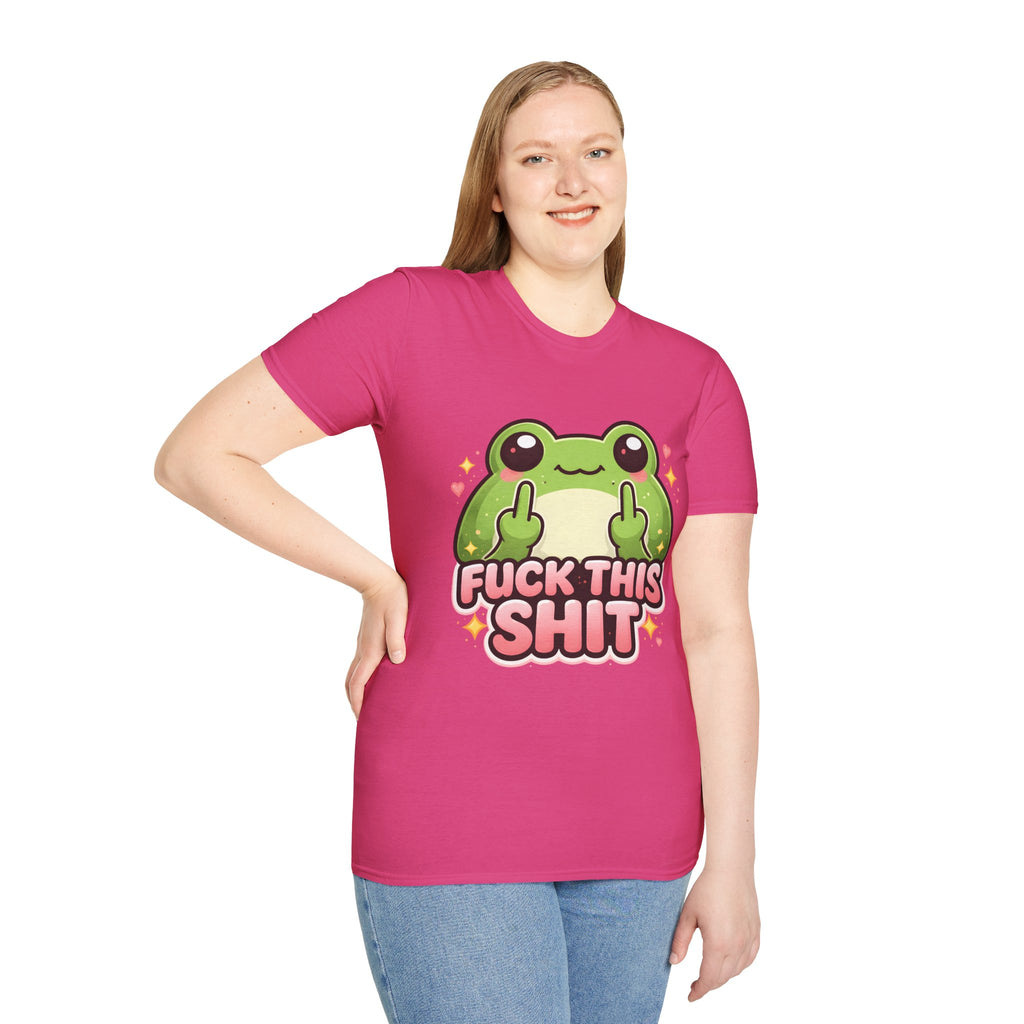 Fuck This Shit Cute Frog T-Shirt — Funny Frog Graphic Tee