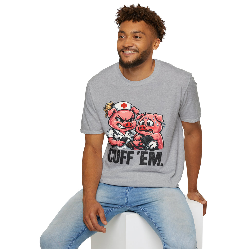 Cuff 'Em' Nurse Pig Graphic Tee