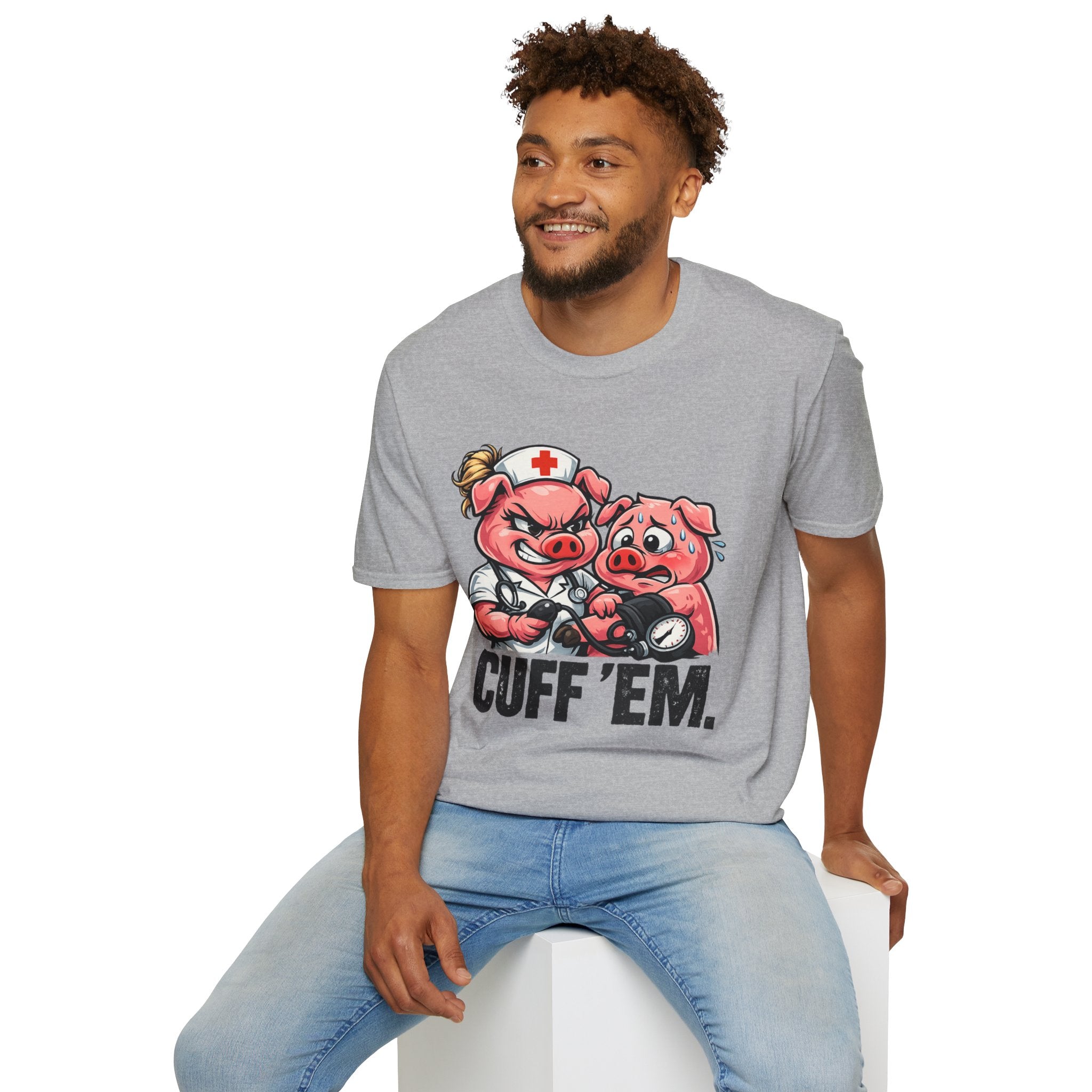 Cuff 'Em' Nurse Pig Graphic Tee