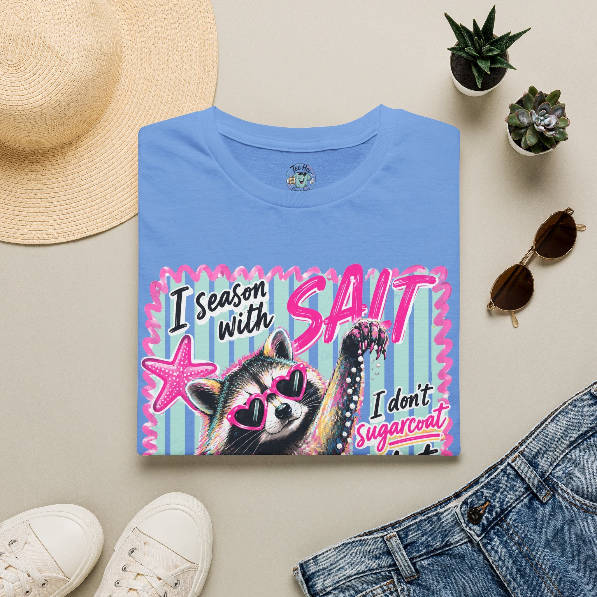 Extra Salty Raccoon T-Shirt — Funny Cute Sarcastic Graphic Tee