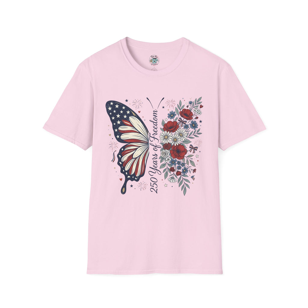 Patriotic Butterfly T-Shirt — 4th of July Freedom Floral Tee