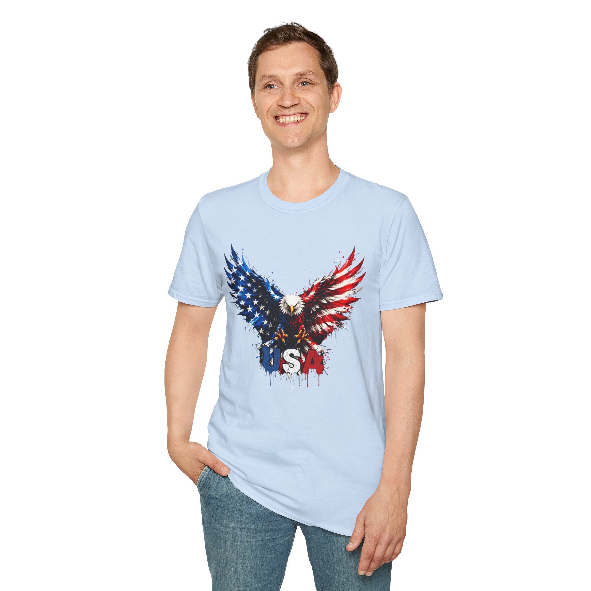 Patriotic Eagle T-Shirt — USA Red White & Blue Tee