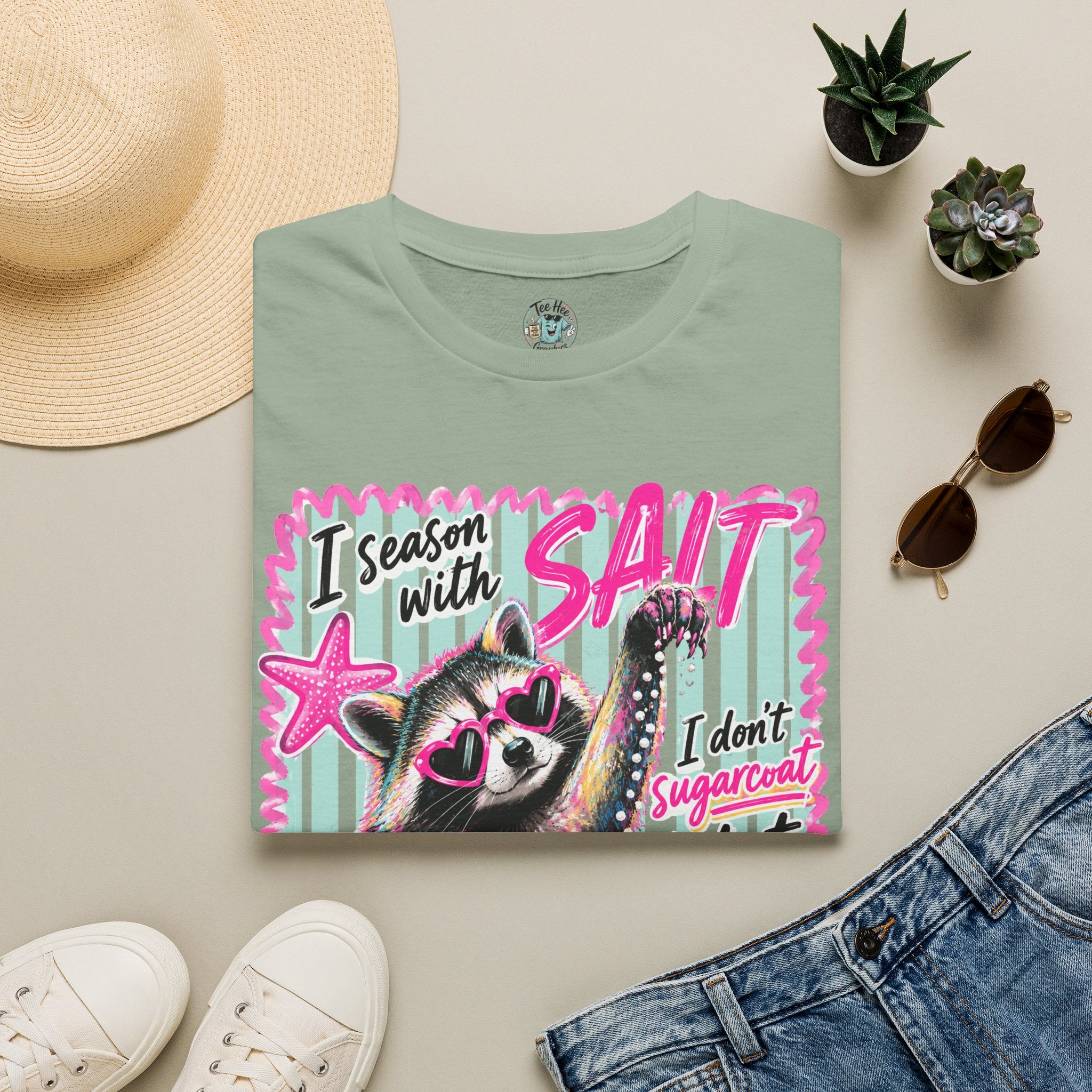 Extra Salty Raccoon T-Shirt — Funny Cute Sarcastic Graphic Tee
