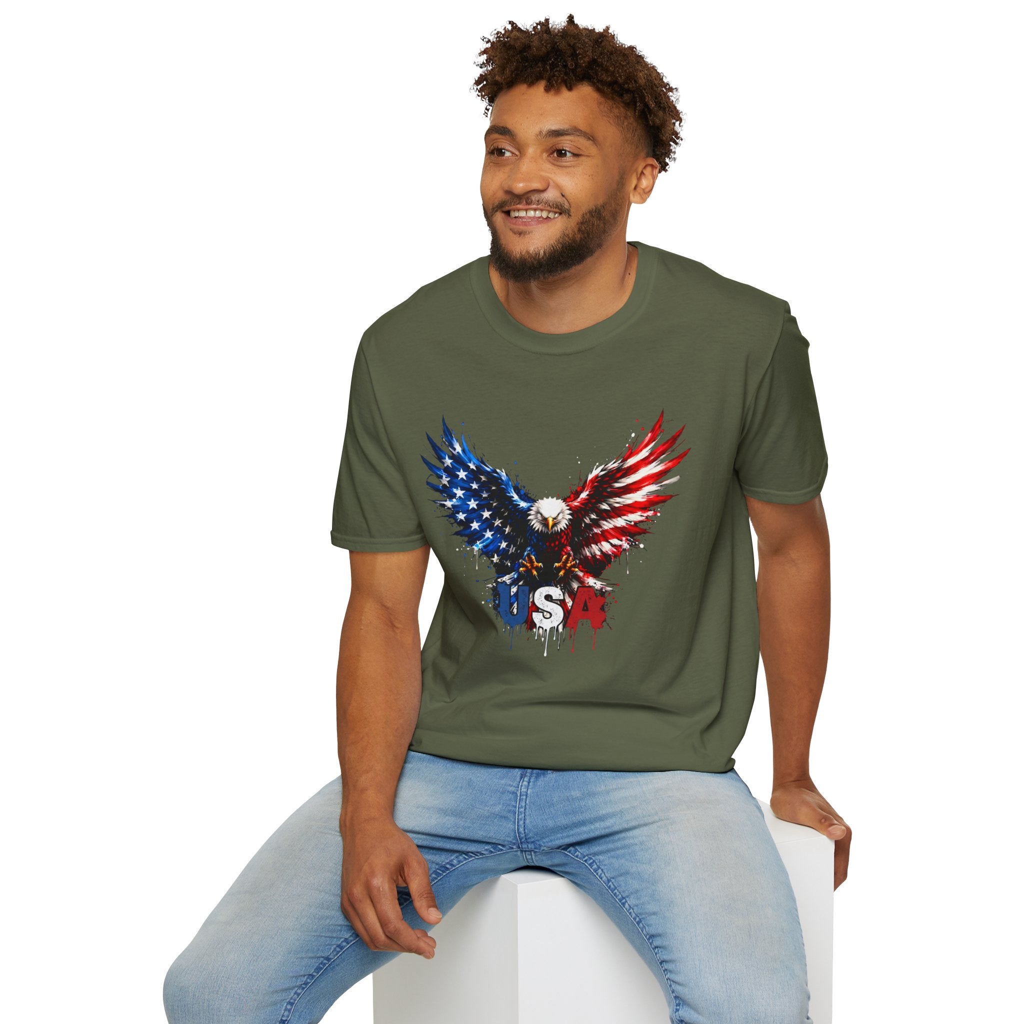 Patriotic Eagle T-Shirt — USA Red White & Blue Tee