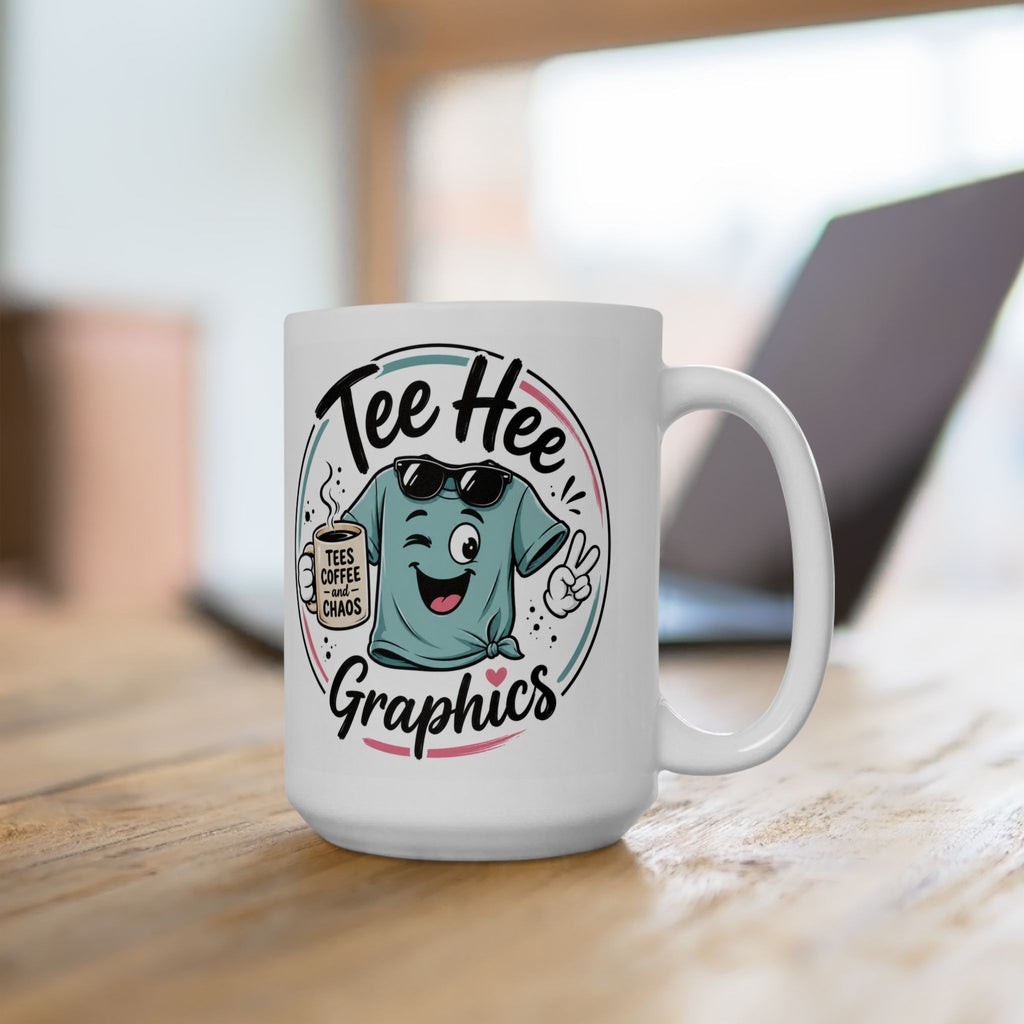 Tee Hee Graphics Ceramic Coffee Mug | Cute Coffee Lover Gift