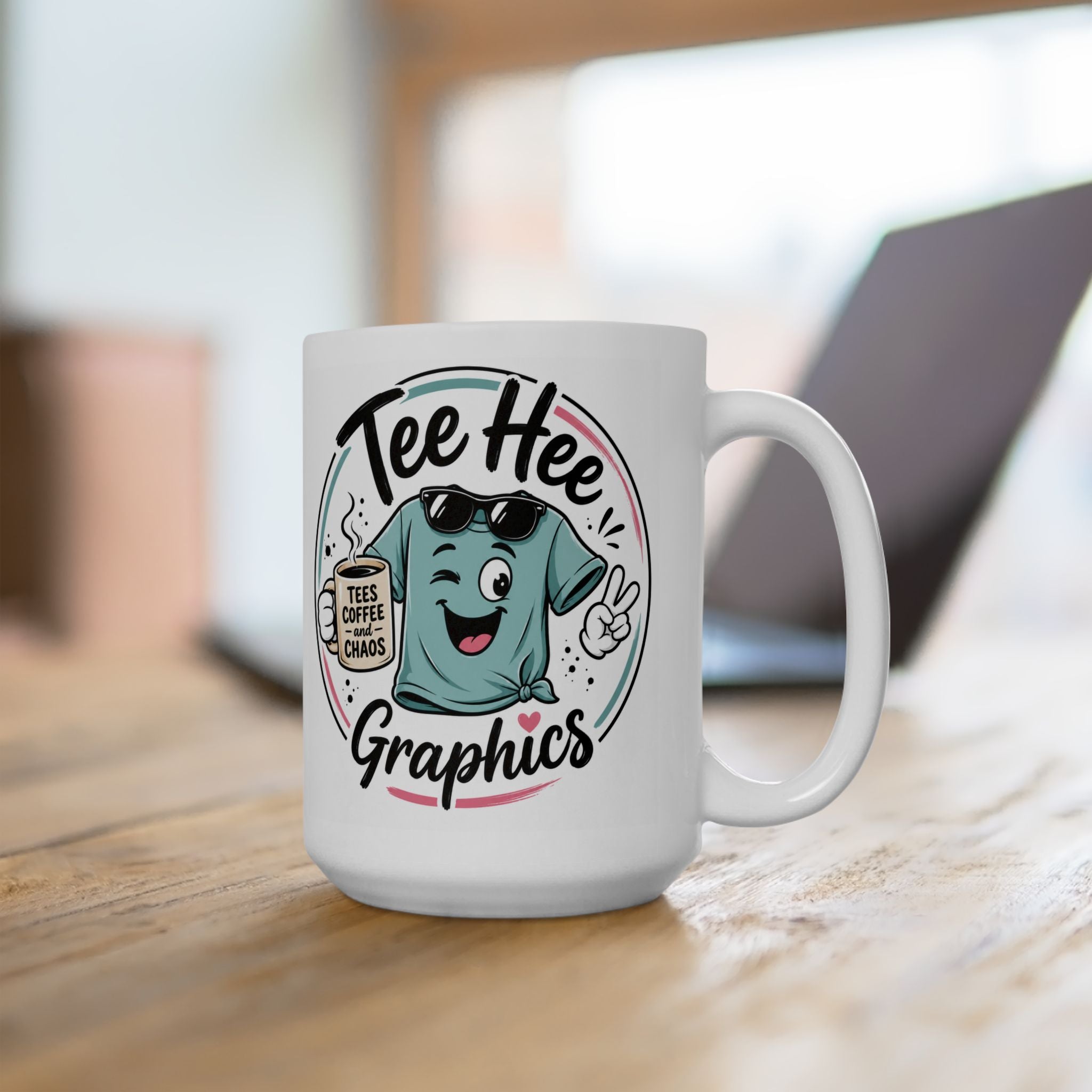 Tee Hee Graphics Ceramic Coffee Mug | Cute Coffee Lover Gift