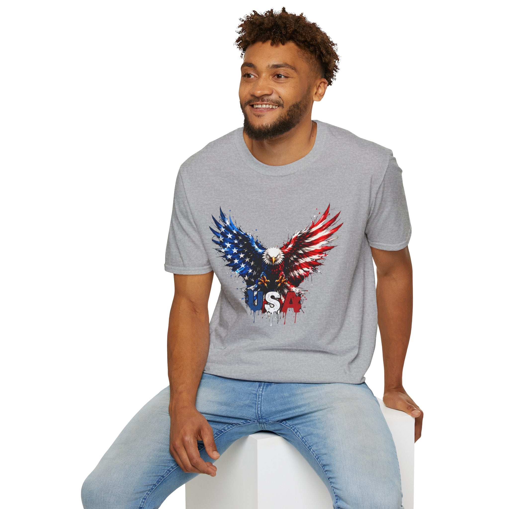 Patriotic Eagle T-Shirt — USA Red White & Blue Tee