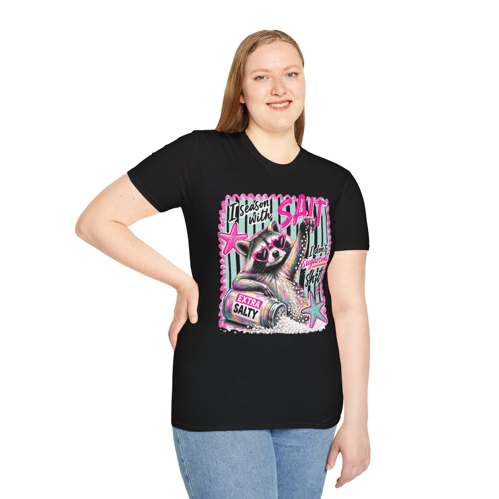 Extra Salty Raccoon T-Shirt — Funny Cute Sarcastic Graphic Tee