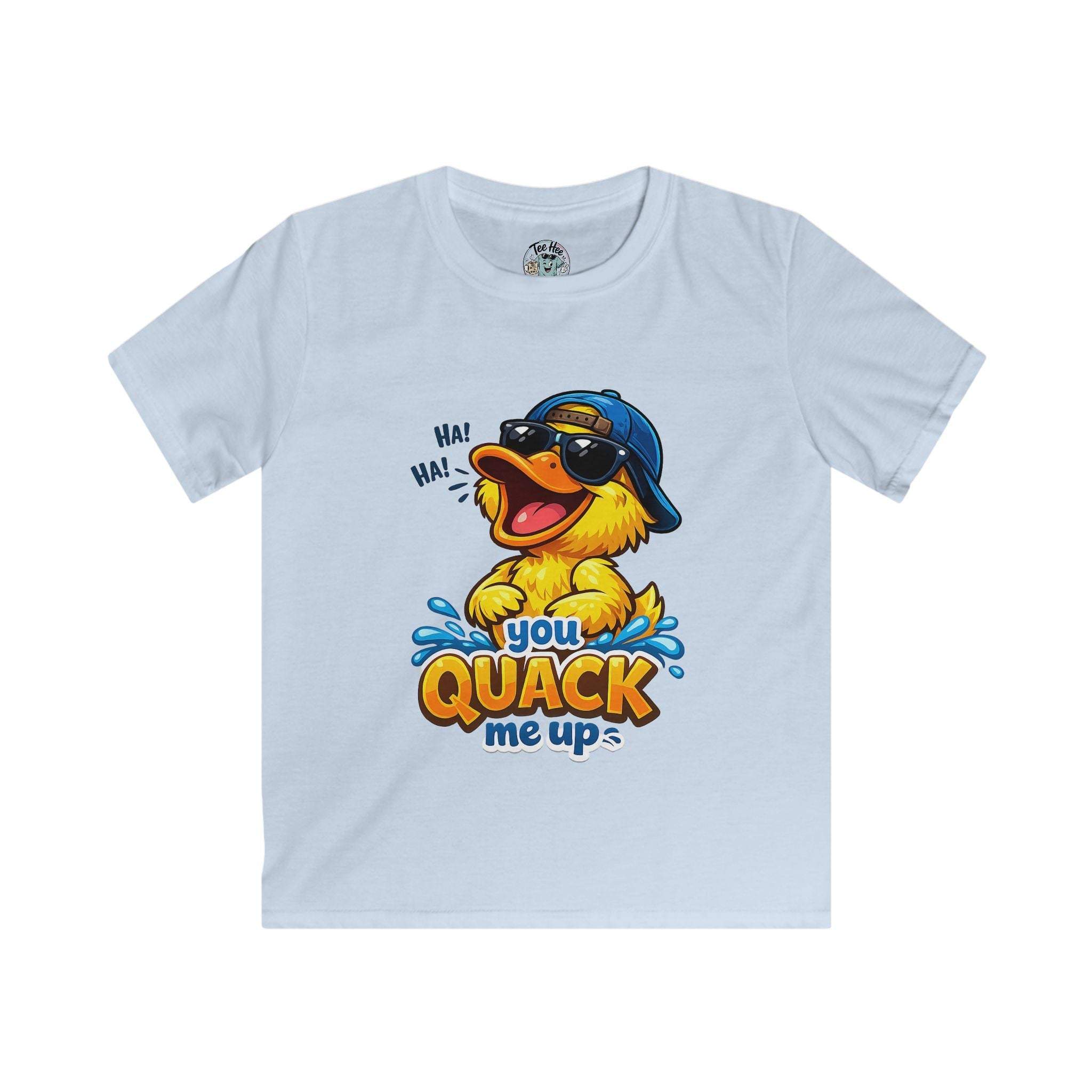 Kids Tee — "you QUACK me up" Funny Duck Graphic with Sunglasses & Hat