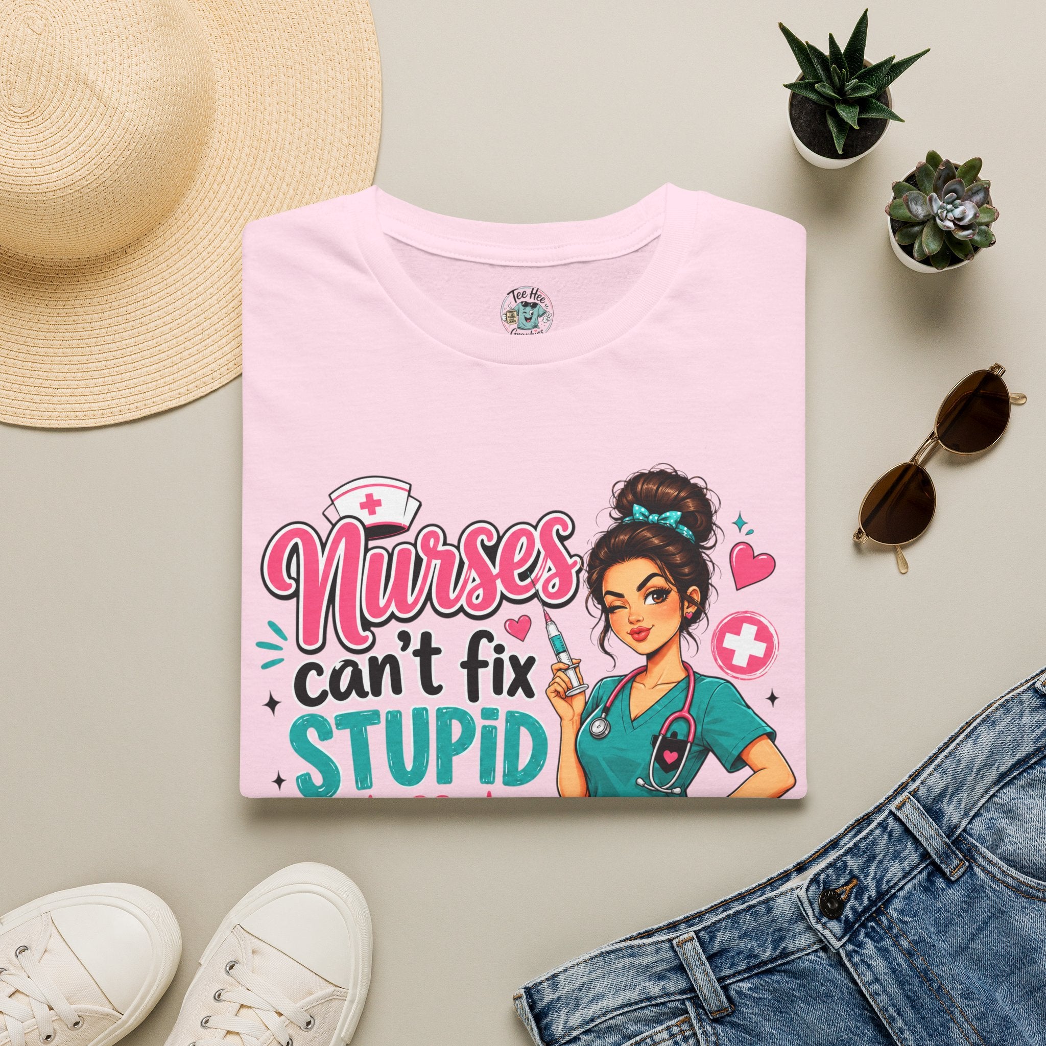 Nurse 'We Can't Fix Stupid But We Can Sedate It' T-Shirt