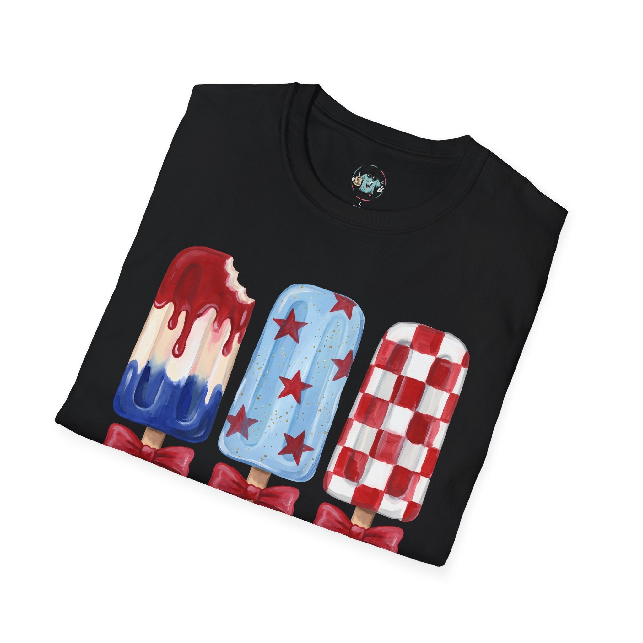 Sweet Freedom Popsicle T-Shirt — Red, White & Blue Stars