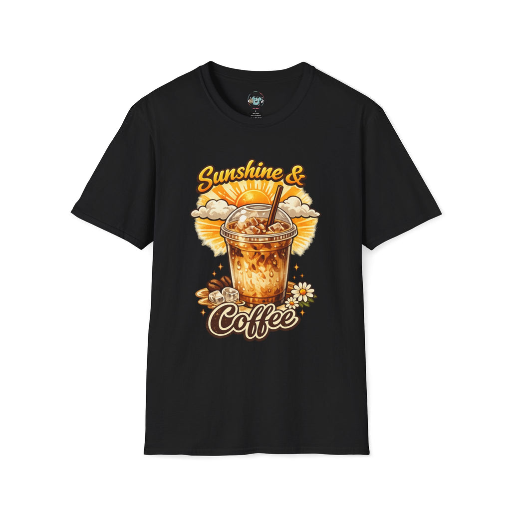 Sunshine & Iced Coffee T-Shirt — Summer Cafe Vibes Tee