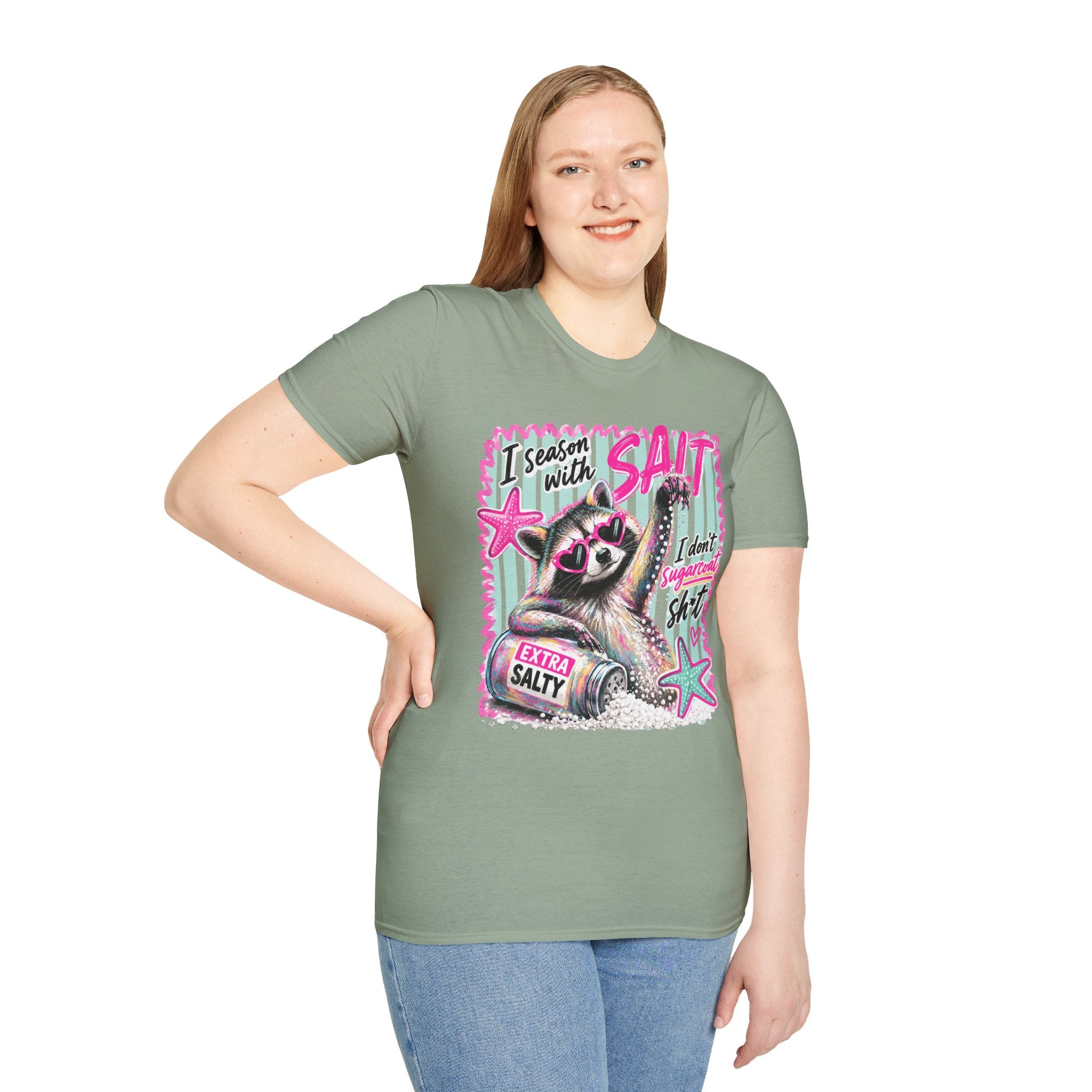 Extra Salty Raccoon T-Shirt — Funny Cute Sarcastic Graphic Tee