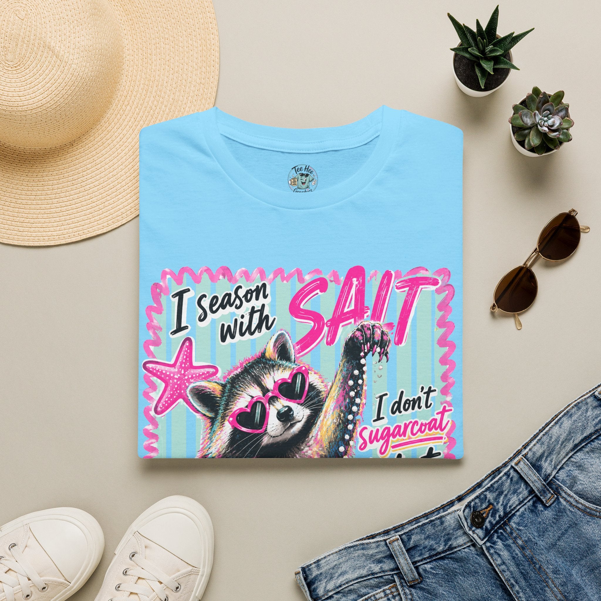 Extra Salty Raccoon T-Shirt — Funny Cute Sarcastic Graphic Tee