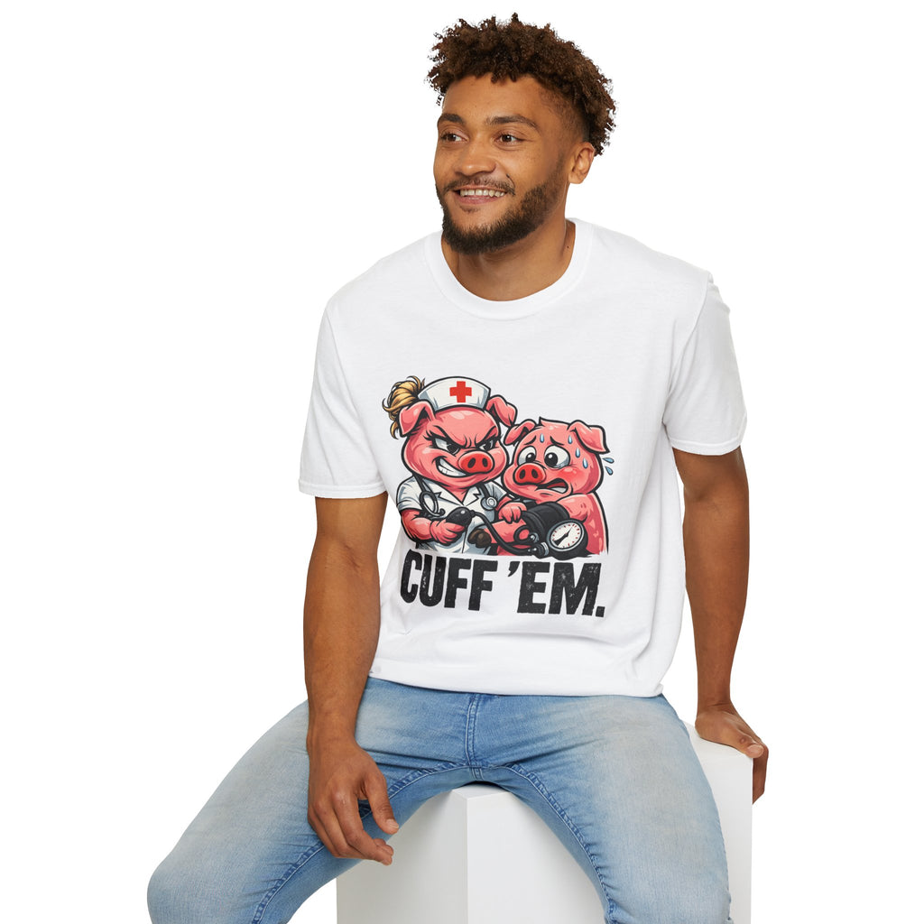 Cuff 'Em' Nurse Pig Graphic Tee