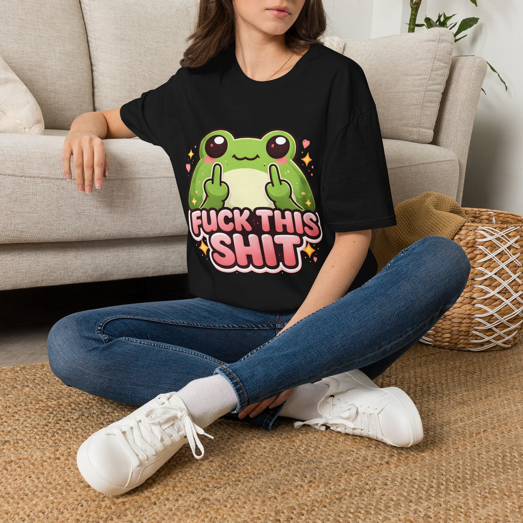 Fuck This Shit Cute Frog T-Shirt — Funny Frog Graphic Tee