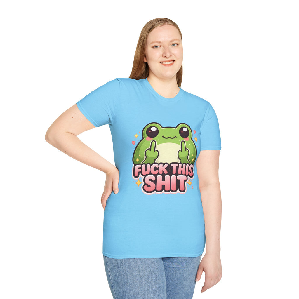 Fuck This Shit Cute Frog T-Shirt — Funny Frog Graphic Tee
