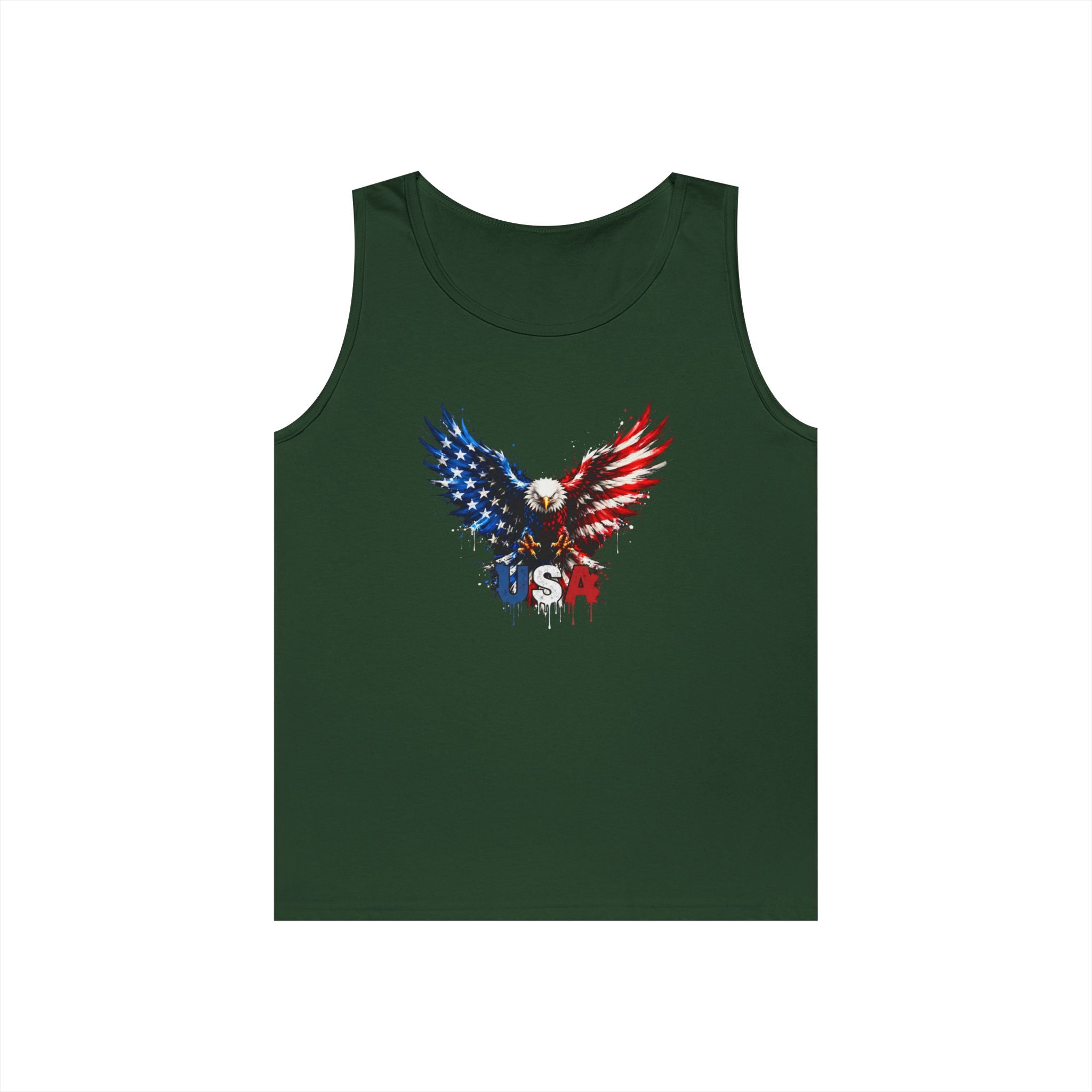 Patriotic USA Eagle Tank Top — Red, White & Blue American Flag Design