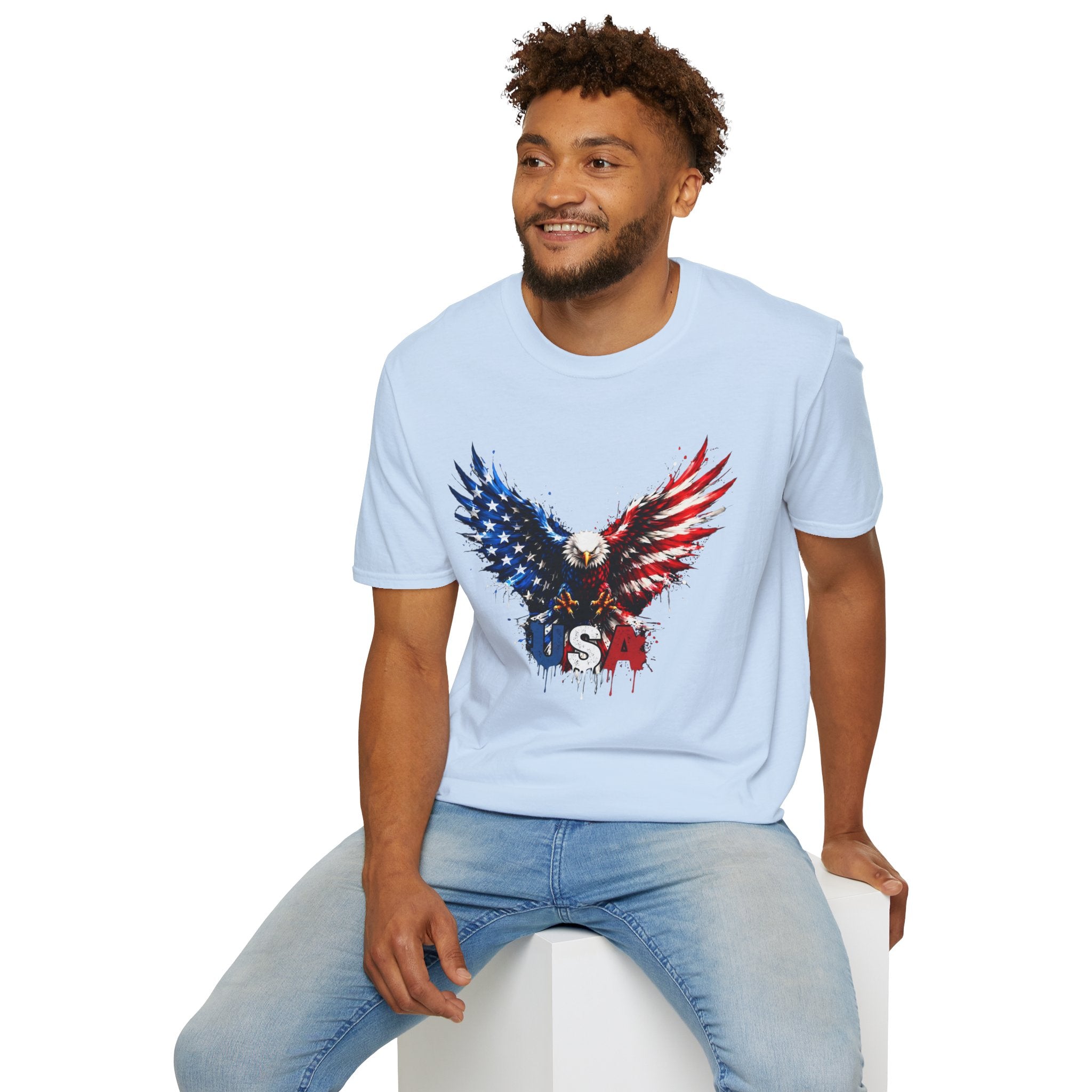 Patriotic Eagle T-Shirt — USA Red White & Blue Tee