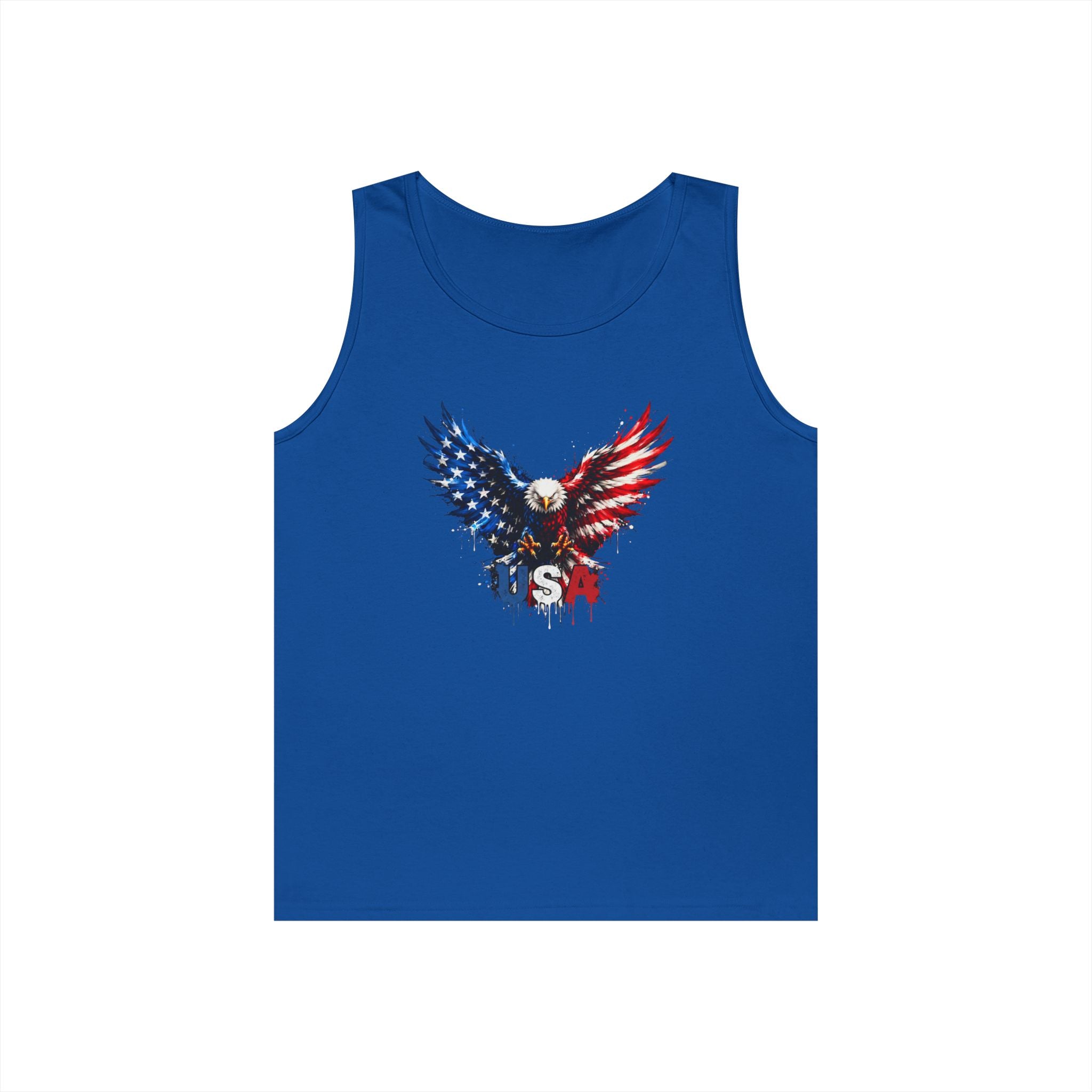 Patriotic USA Eagle Tank Top — Red, White & Blue American Flag Design