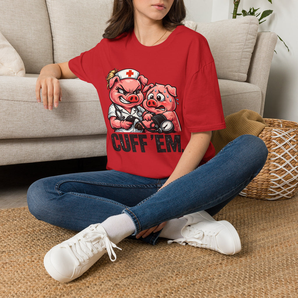 Cuff 'Em' Nurse Pig Graphic Tee