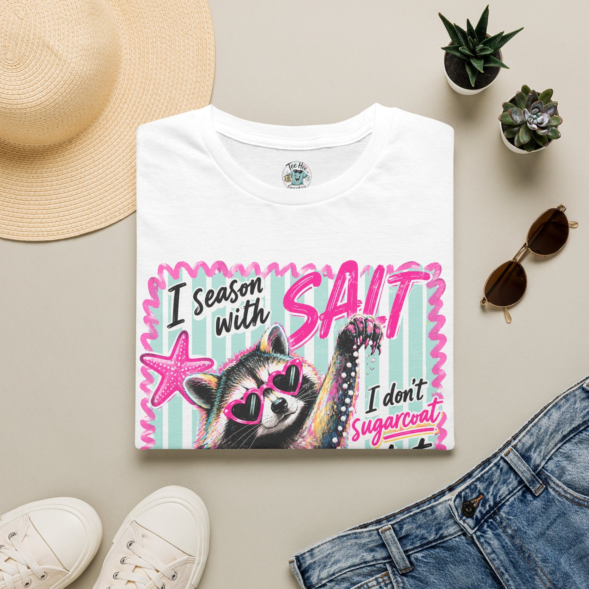 Extra Salty Raccoon T-Shirt — Funny Cute Sarcastic Graphic Tee