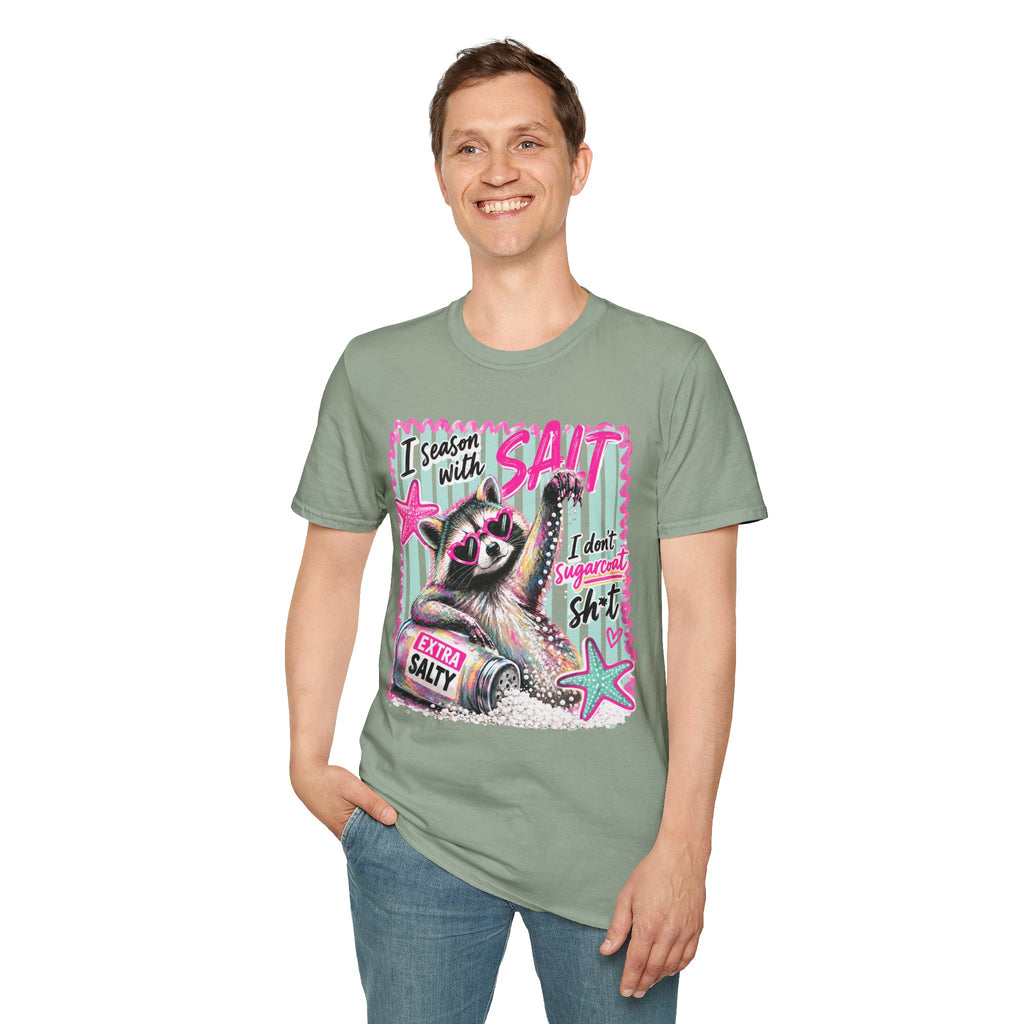 Extra Salty Raccoon T-Shirt — Funny Cute Sarcastic Graphic Tee